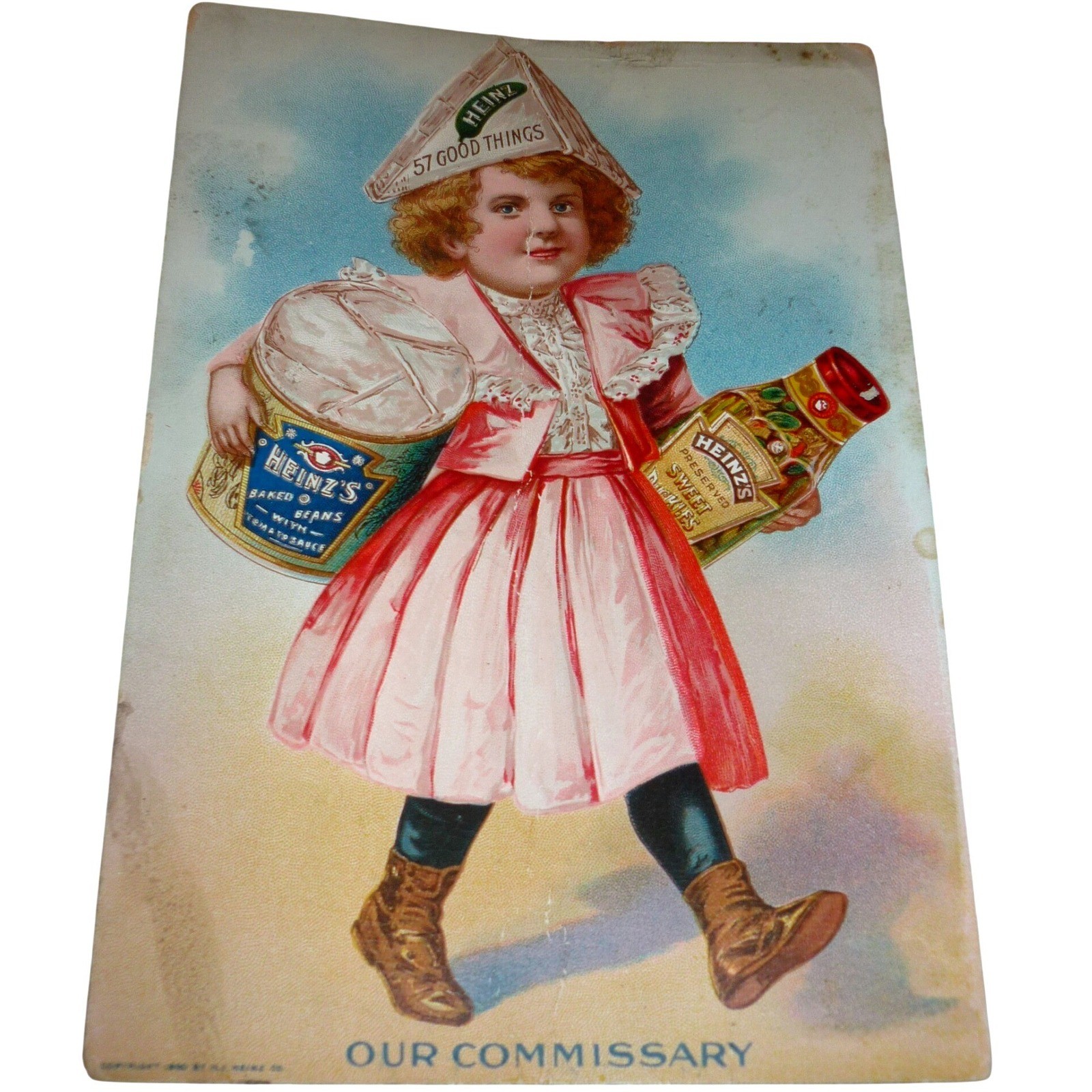 Vintage 1899 Heinz 57 Varieties Our Commissary Trade Card Advertising Antique Vintage 1899 Heinz 57 Varieties Our Commissary Trade Card Advertising Antique