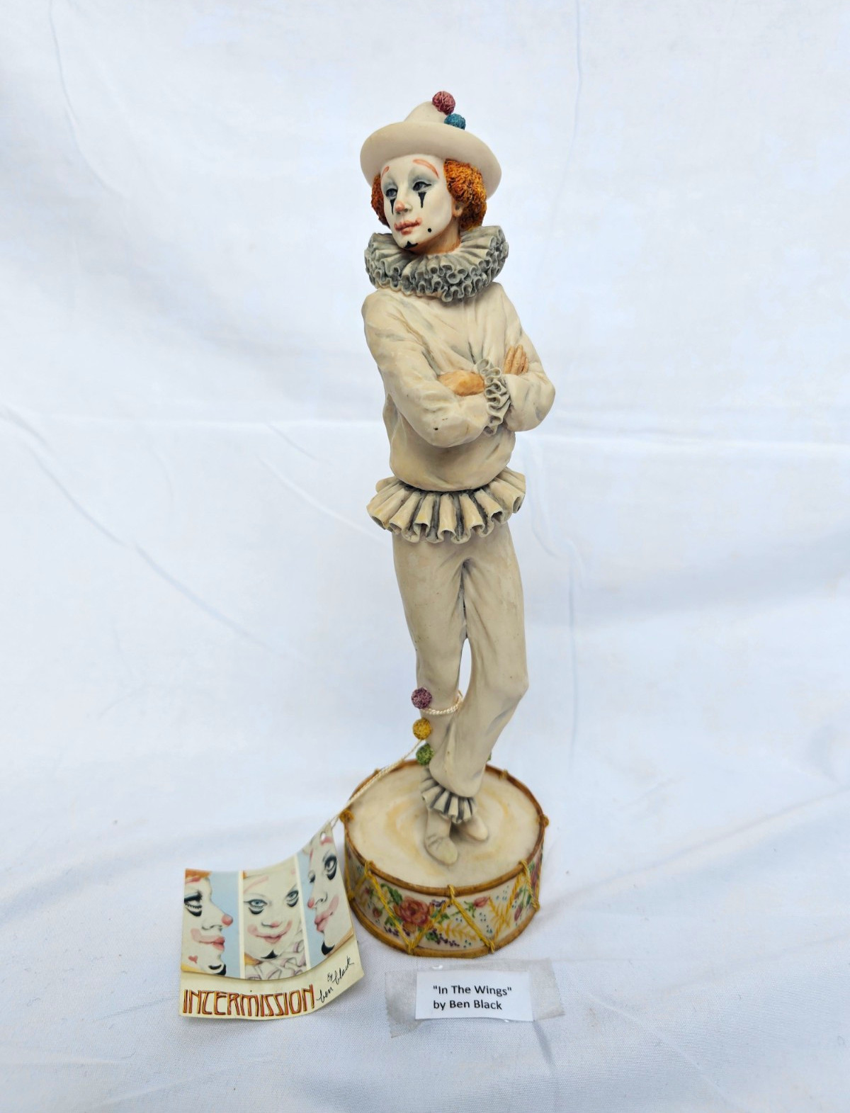 Vintage Schmid Ben Black In The Wings Clown Figurine Intermission 11.5" Signed Vintage Schmid Ben Black In The Wings Clown Figurine Intermission 11.5" Signed