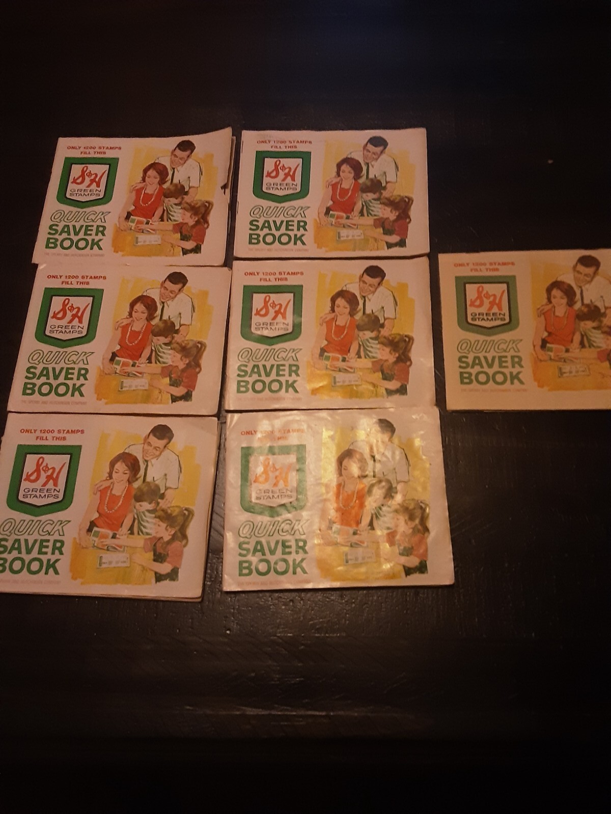 Lot of 33 Vintage S&H Green Stamp Quick Saver Books Gilled, 10, 50, singles