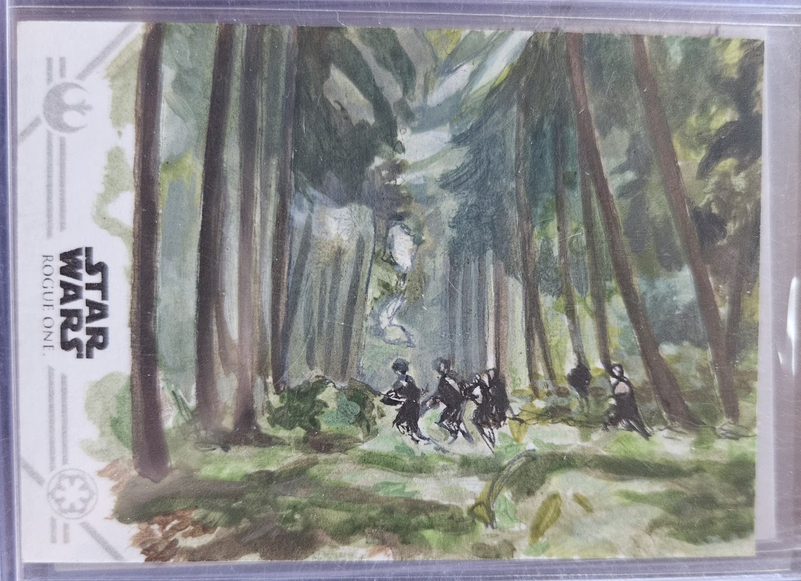 2016 Topps Rogue One Rebel Soldiers Forest Lee Lightfoot Original Sketch Card