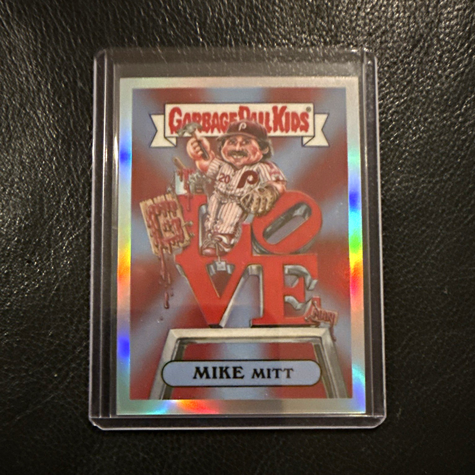 2026 Topps Garbage Pail Kids Mike Mitt GPK-32 Hologram Card Mike Schmidt 2026 Topps Garbage Pail Kids Mike Mitt GPK-32 Hologram Card Mike Schmidt