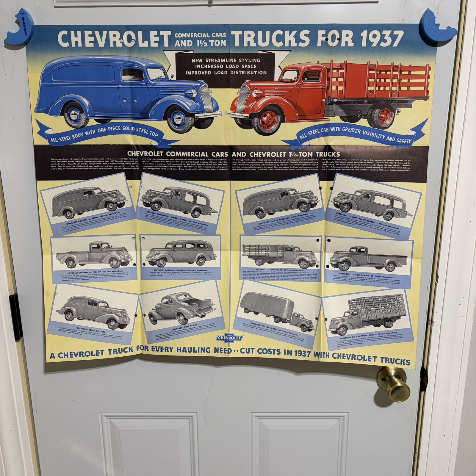 Vtg 1937 Chevrolet Truck Sales Brochure Foldout Poster Pickup Suburban Panel Vtg 1937 Chevrolet Truck Sales Brochure Foldout Poster Pickup Suburban Panel