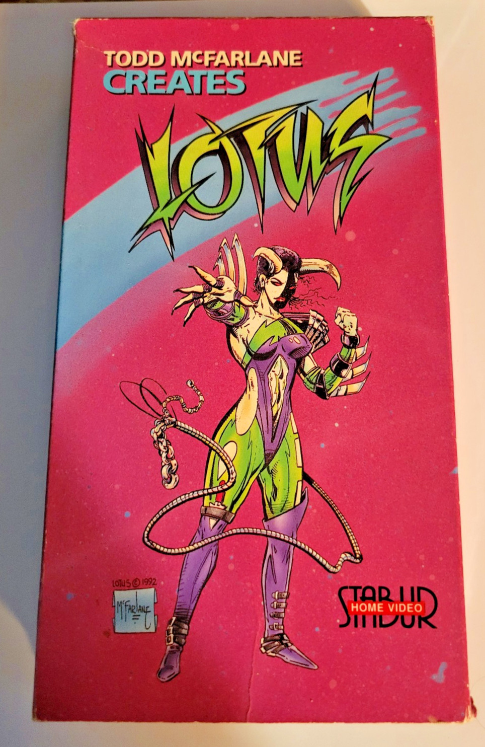 RARE 1992 "Todd McFarlane Creates Lotus" VHS TAPE RARE 1992 "Todd McFarlane Creates Lotus" VHS TAPE