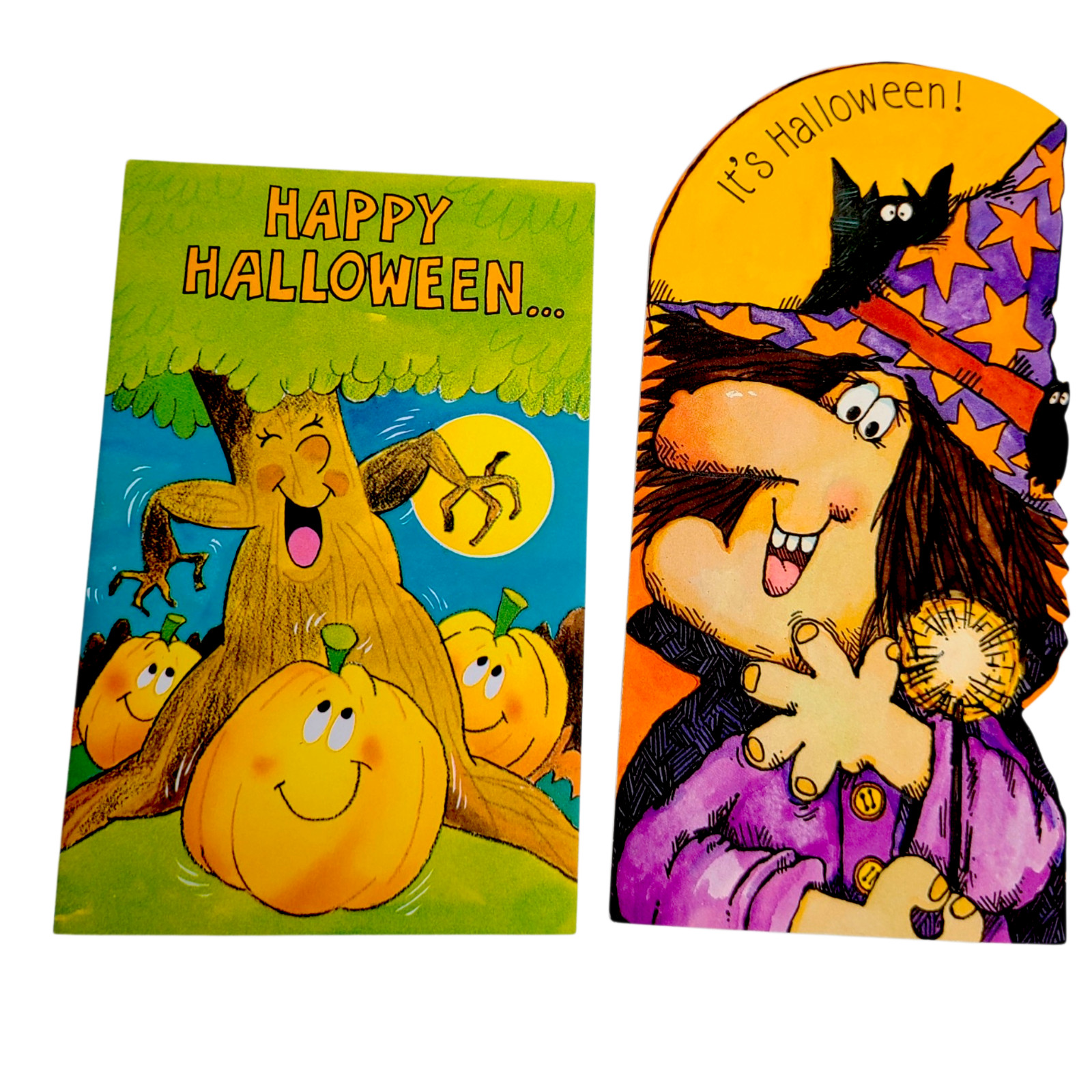 LOT Vintage HALLOWEEN Greeting Card 80s Witch Bat Pumpkin Patch 1980s LOT Vintage HALLOWEEN Greeting Card 80s Witch Bat Pumpkin Patch 1980s