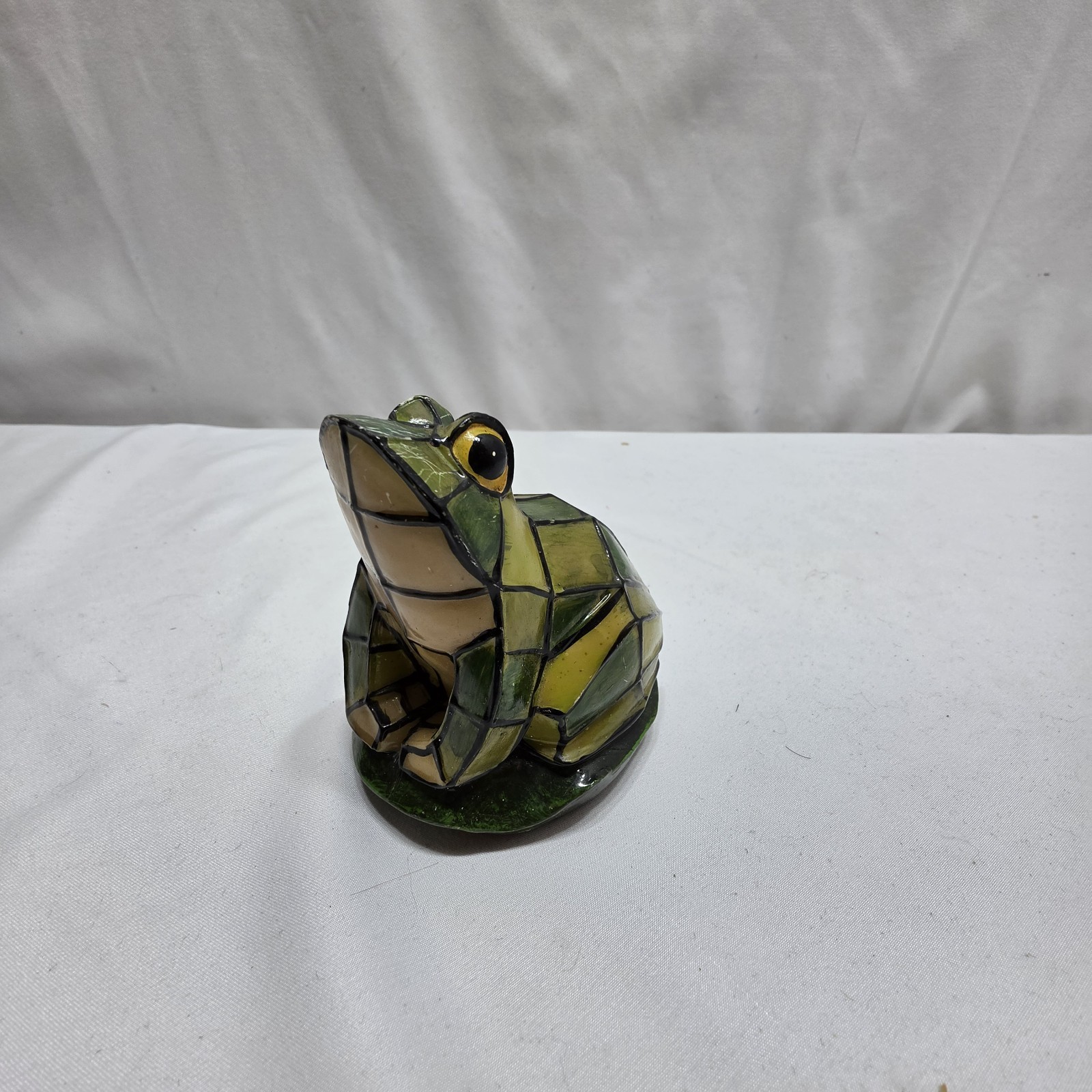 Vintage Stained Glass Frog Figurine Small Decorative Glass Art 3.5" Vintage Stained Glass Frog Figurine Small Decorative Glass Art 3.5"