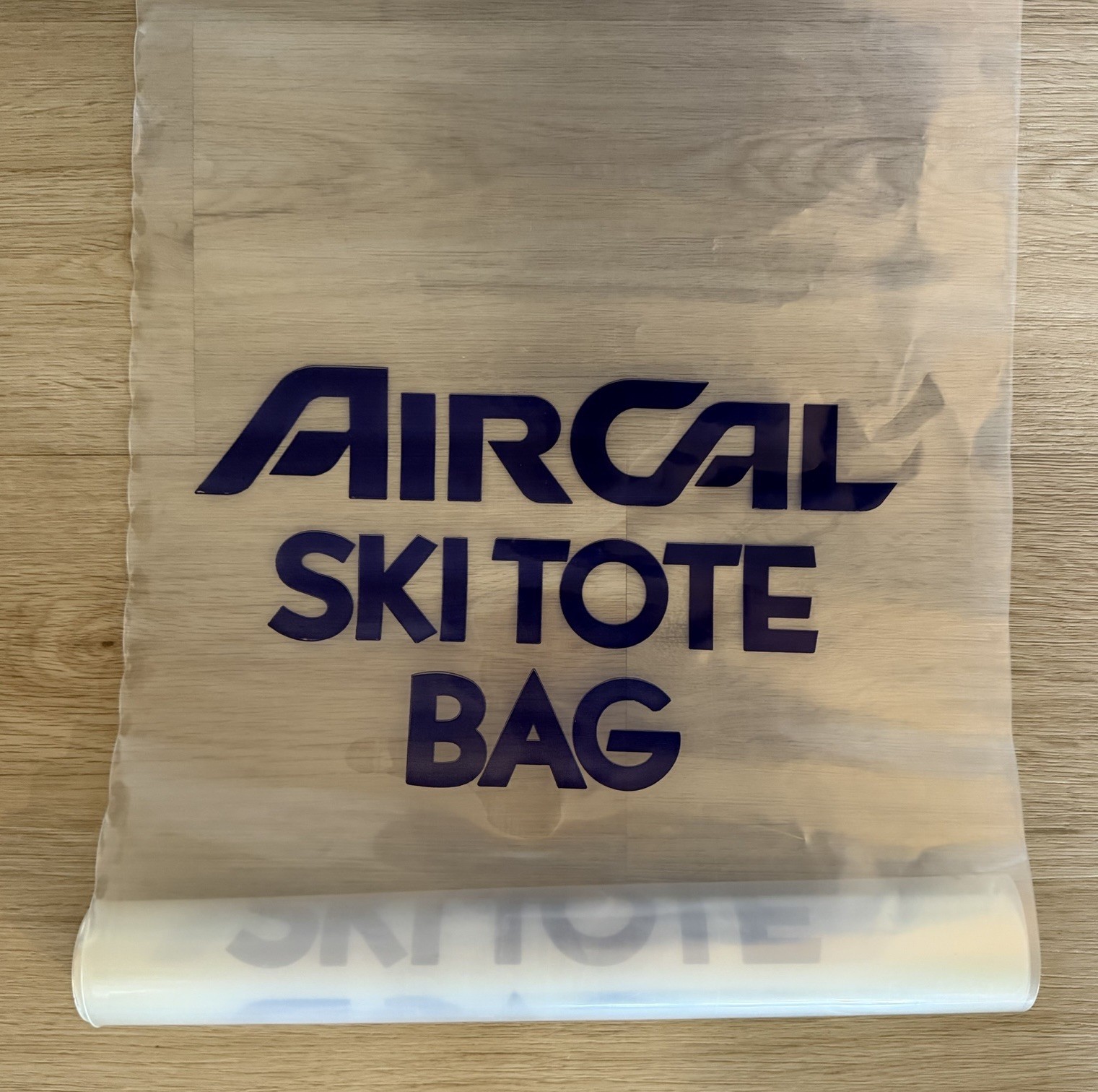 VTG AIRCAL SKI TOTE BAG Plastic Travel Bags The Skiers Airline RARE HTF 90x12”