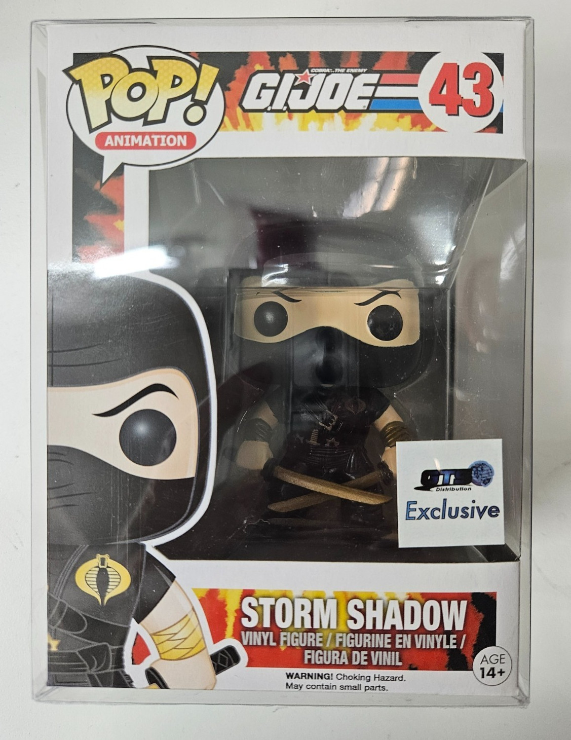 Funko Pop G.I. Joe Storm Shadow GTS Distribution Exclusive #43 With Protector Funko Pop G.I. Joe Storm Shadow GTS Distribution Exclusive #43 With Protector