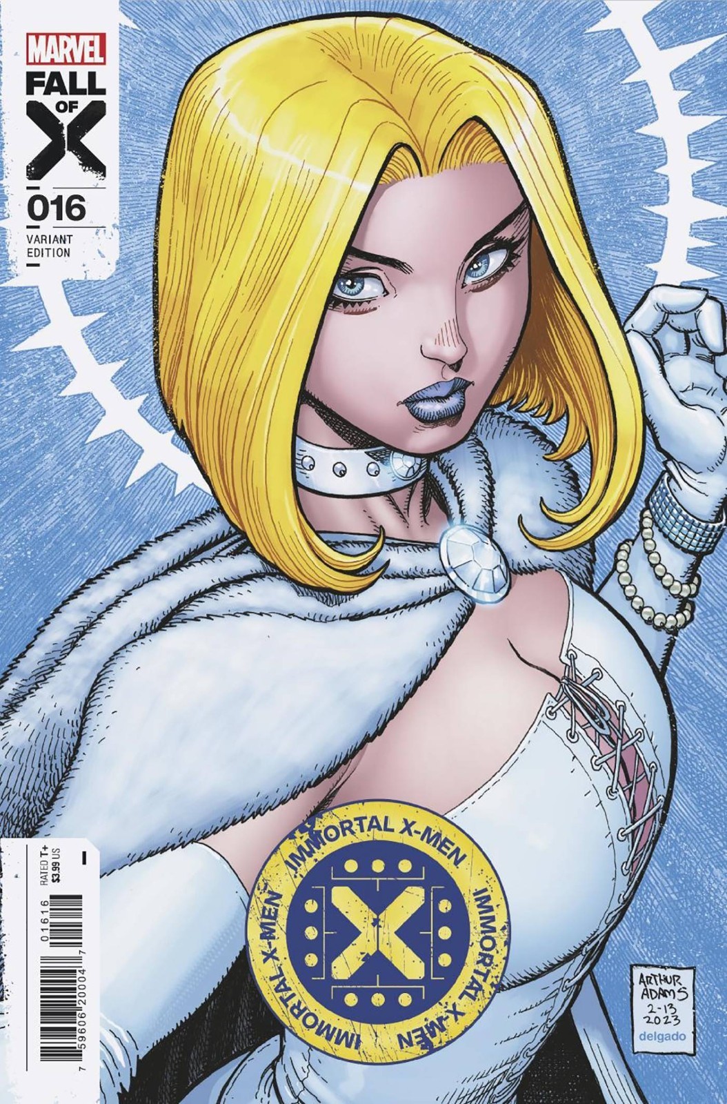🔵🔥 IMMORTAL X-MEN #16 ARTHUR ADAMS 1:25 WHITE QUEEN VARIANT X-MEN EMMA FROST