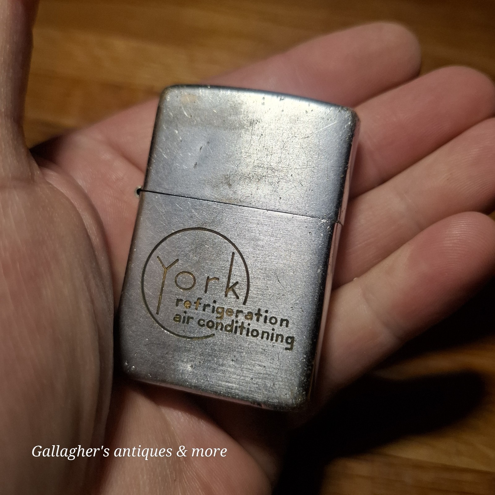 Vtg 1950s Zippo Lighter York Refrigeration Elliott-Lewis Corp Pat 2032695 Philly Vtg 1950s Zippo Lighter York Refrigeration Elliott-Lewis Corp Pat 2032695 Philly