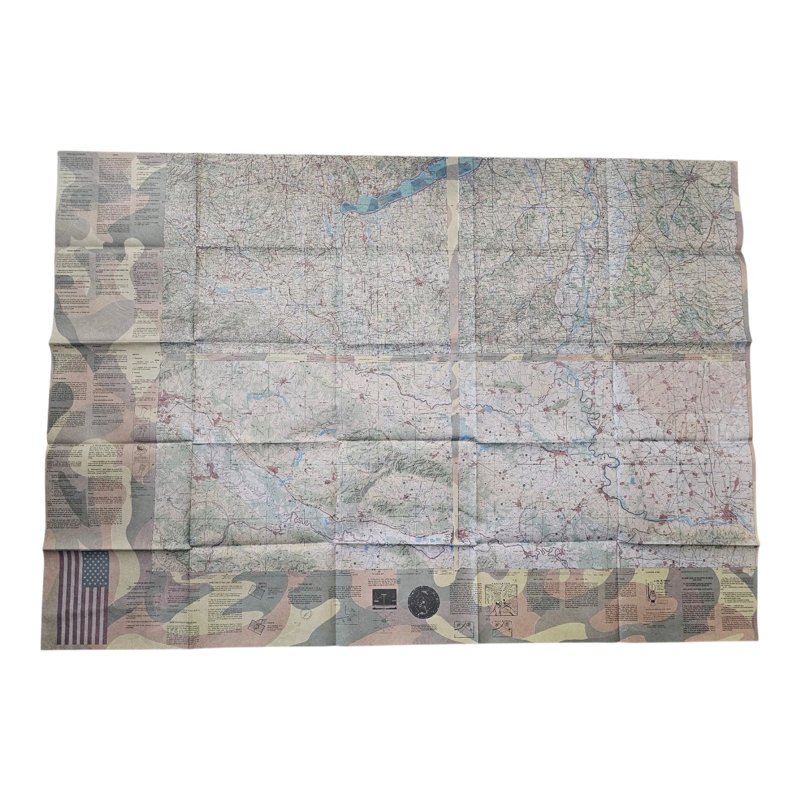1995 Evasion Chart (EVC) Map NL-33B Austria, Bosnia, Herzegovina, And More