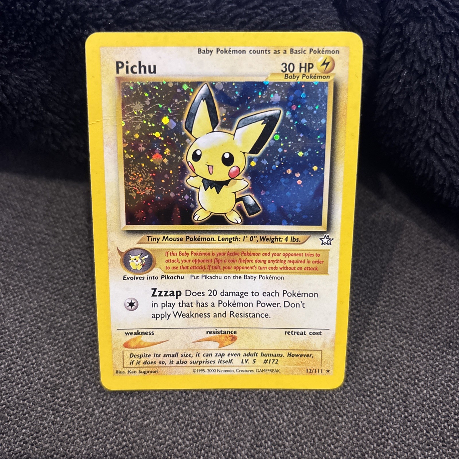 Pokemon Pichu 12/111 (HP- LP) Neo Genesis N1 Pokemon Pichu 12/111 (HP- LP) Neo Genesis N1