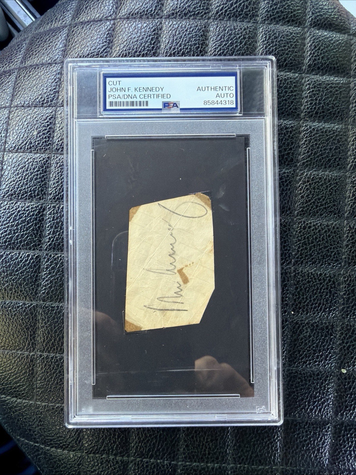 John F. Kennedy JFK Signed Cut Autograph PSA/DNA Authentic Encapsulated 85844318 John F. Kennedy JFK Signed Cut Autograph PSA/DNA Authentic Encapsulated 85844318