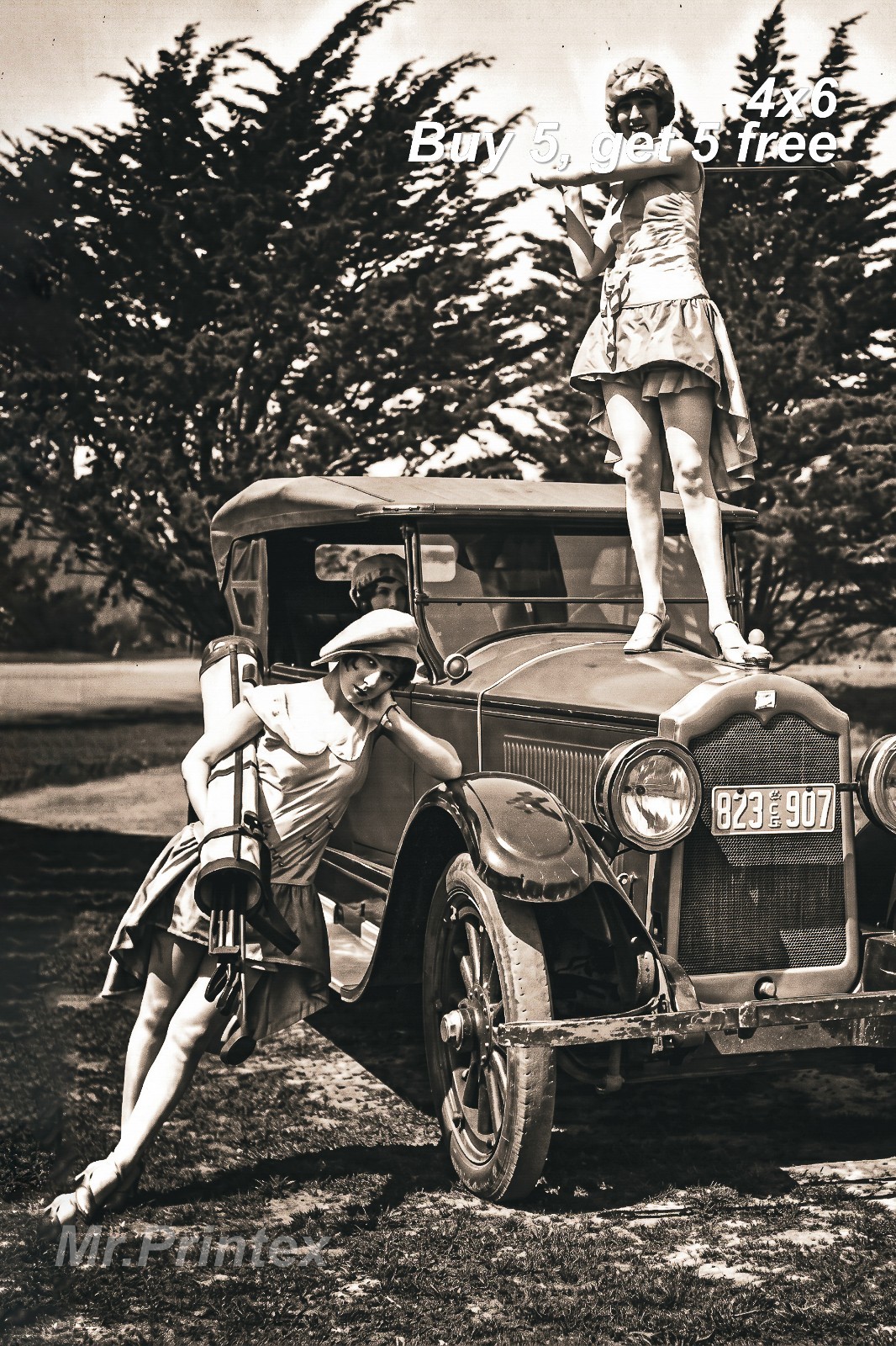 1920s Flapper Woman π Vintage Car - 4x6 Photo - Jazz Age Portrait 1920s Flapper Woman π Vintage Car - 4x6 Photo - Jazz Age Portrait