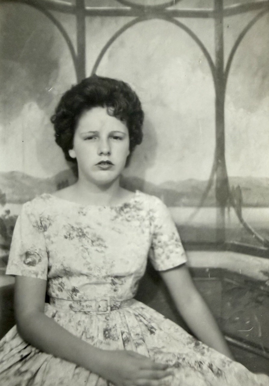 Vintage 1950s Photo Booth Young Woman Sad Face Vintage 1950s Photo Booth Young Woman Sad Face