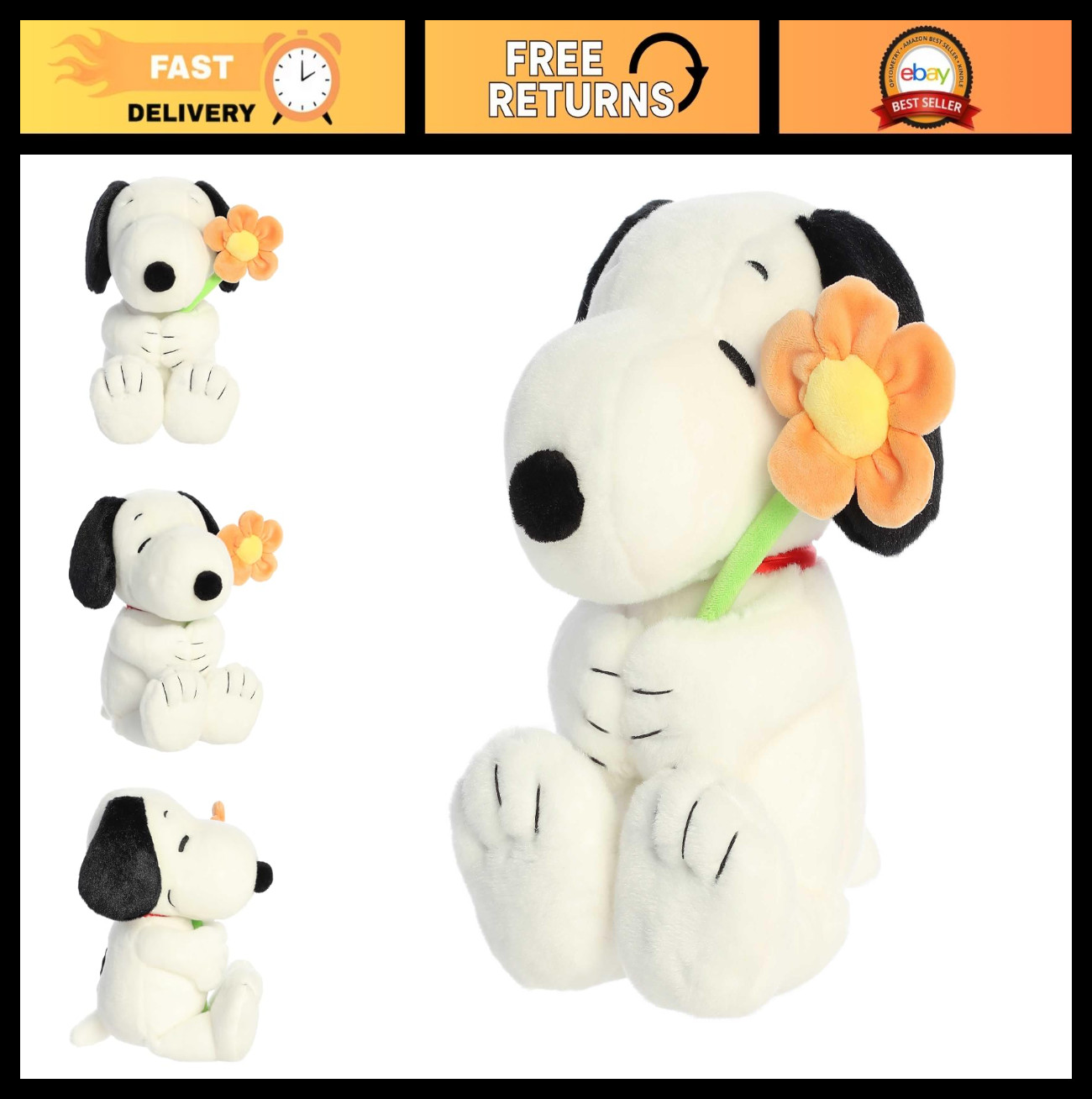 Aurora Timeless Peanuts Snoopy Stuffed Animal - Classic Characters - Lasting Mem