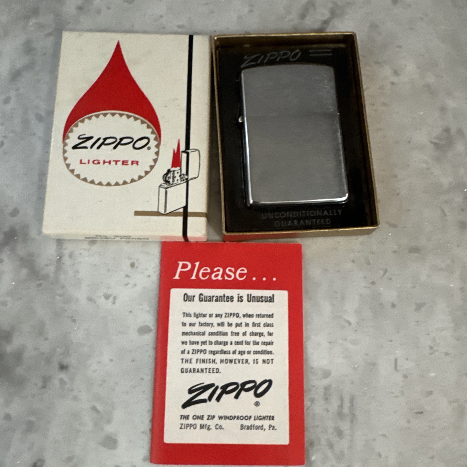 1968 Zippo No. 200 Brushed Finish Lighter w/ Original Box & Insert Unfired Nice 1968 Zippo No. 200 Brushed Finish Lighter w/ Original Box & Insert Unfired Nice