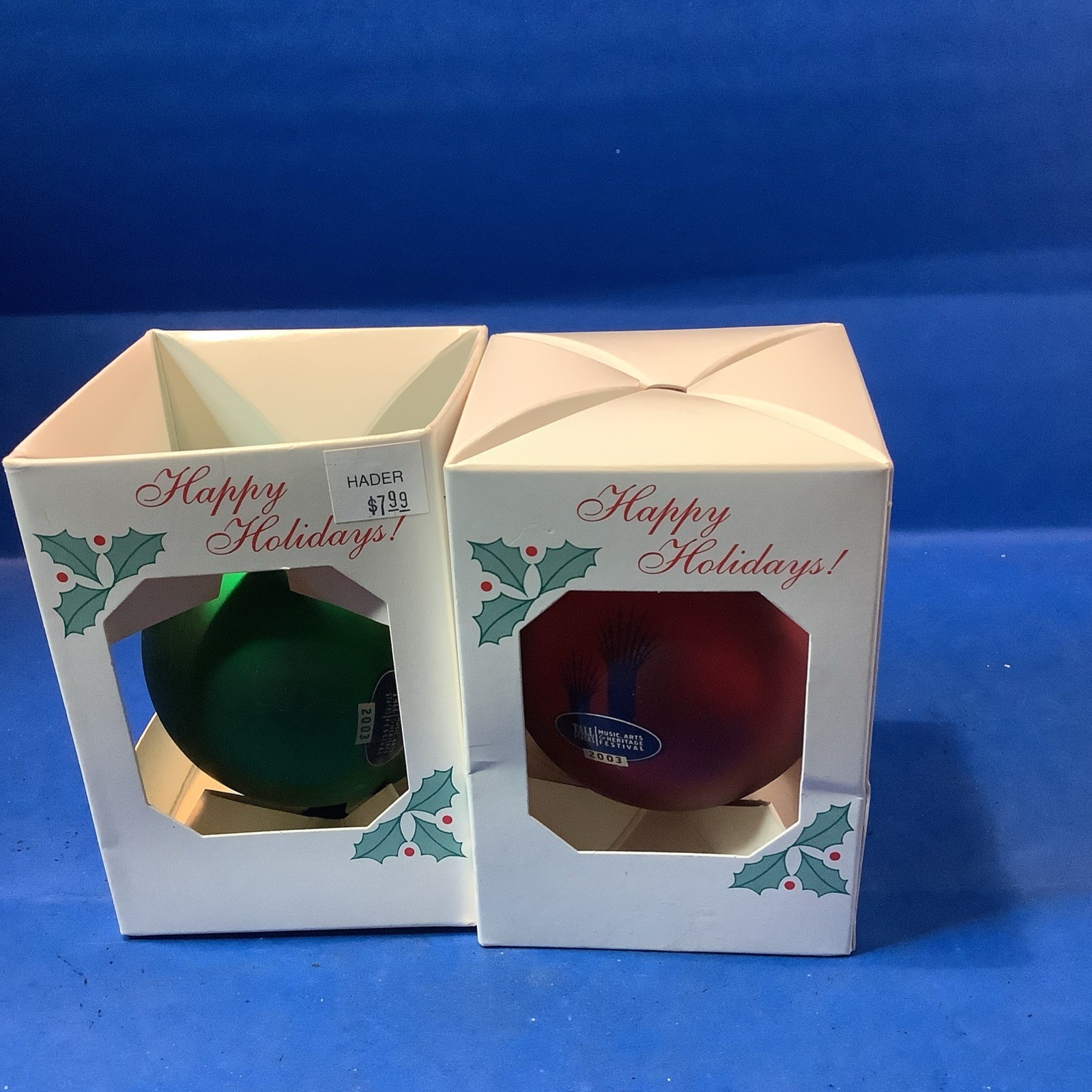 Tall Stacks Music Arts Heritage Festival Christmas Ornament 2002 & 2003 Lot Of 2