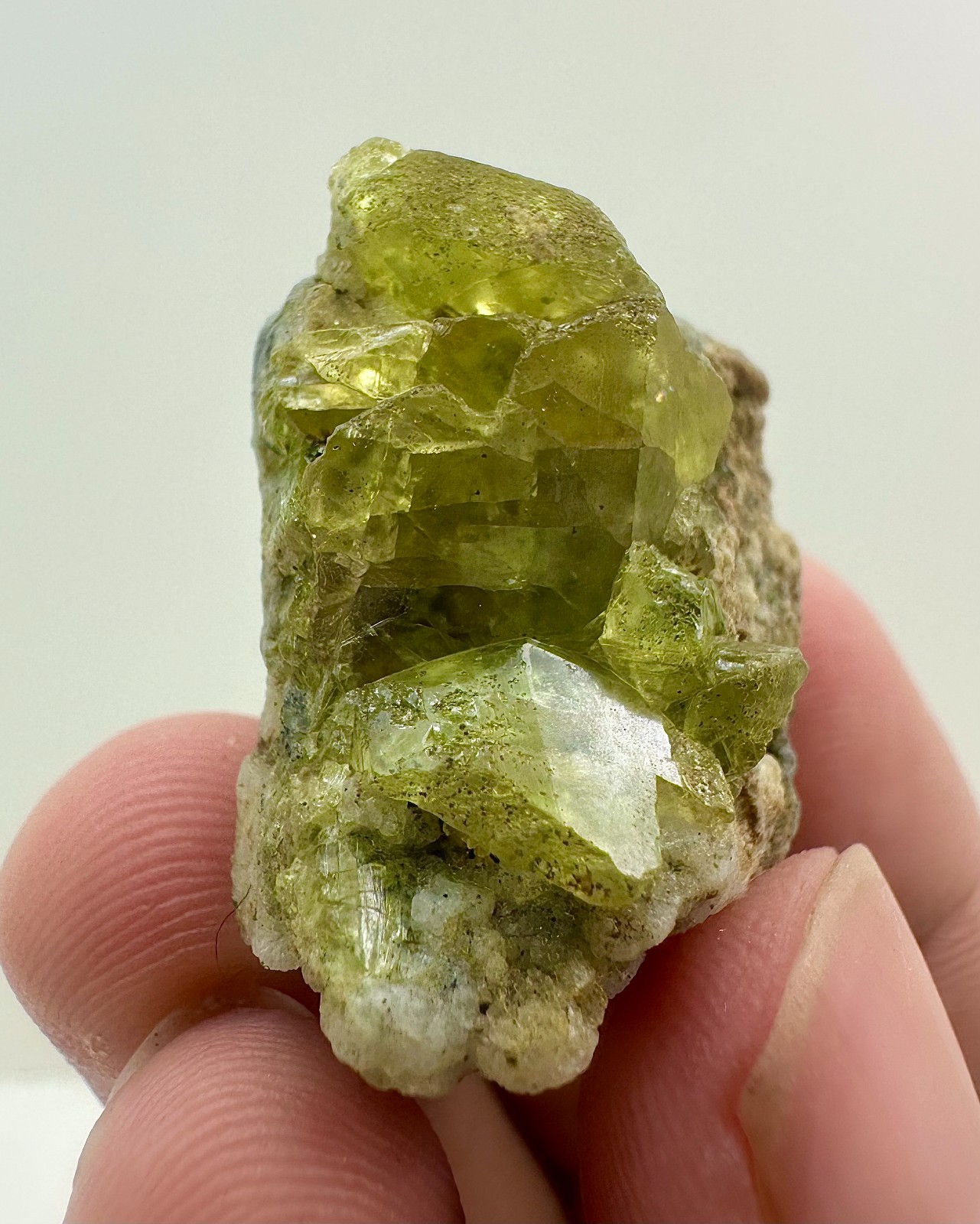 75 Carat Titanite Green Sphene Crystals On Matrix Specimen From Pakistan 75 Carat Titanite Green Sphene Crystals On Matrix Specimen From Pakistan