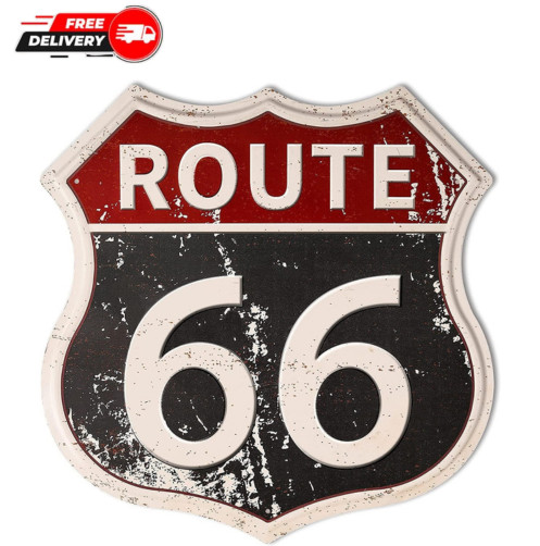 High-Definition Route 66 Metal Sign 12" x 12" - Unique Gift for Collectors