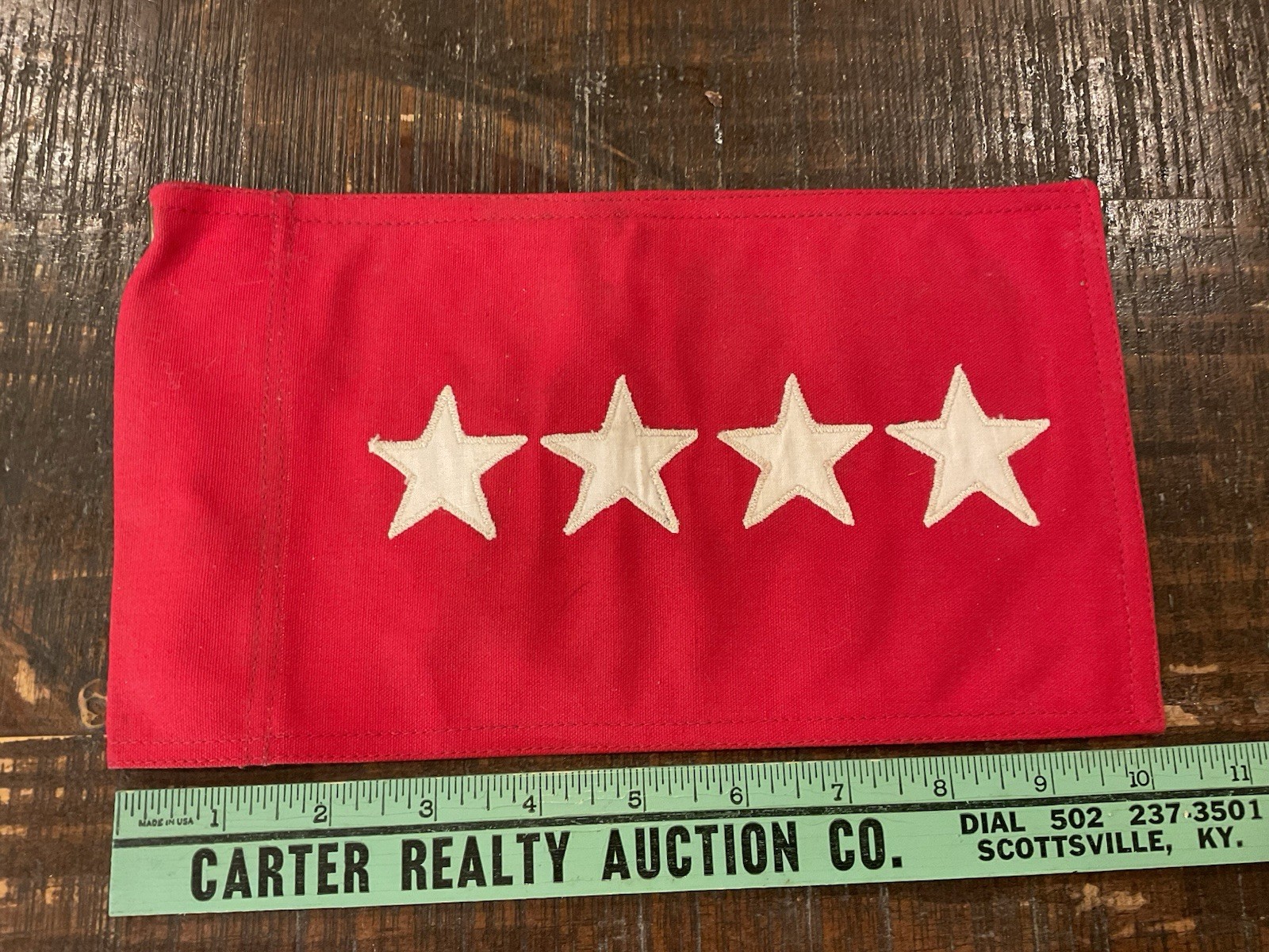 ORIGINAL WWII ERA US 4 STAR GENERAL VEHICLE CAR RANK FLAG ORIGINAL WWII ERA US 4 STAR GENERAL VEHICLE CAR RANK FLAG