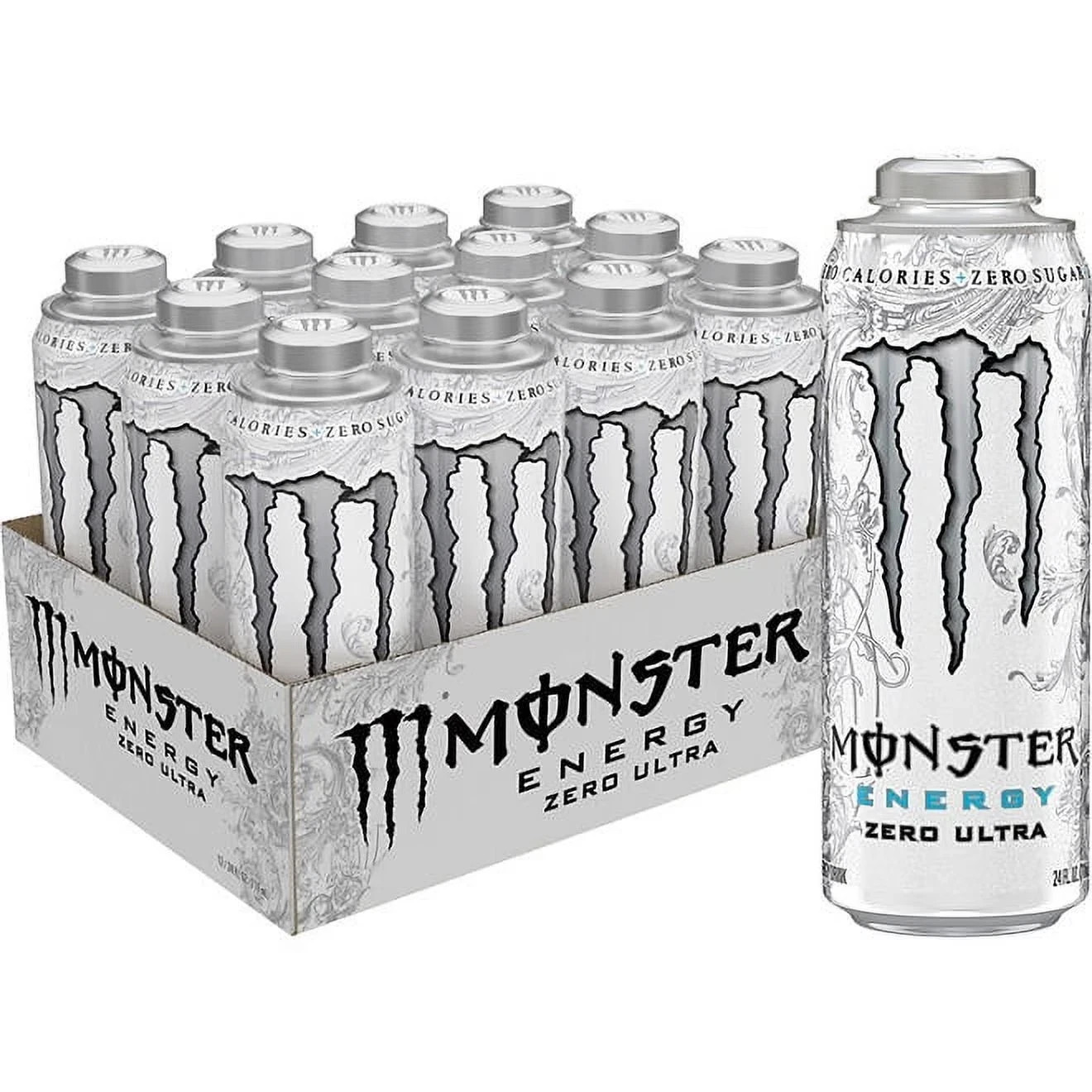 Monster Energy Mega Ultra Zero Cans, 24 Oz - Pack of 12