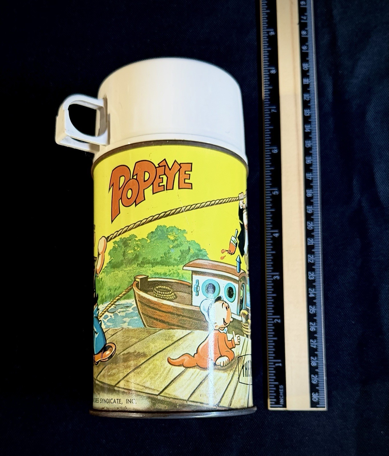 1964 Popeye Vintage Lunchbox Thermos Complete Original