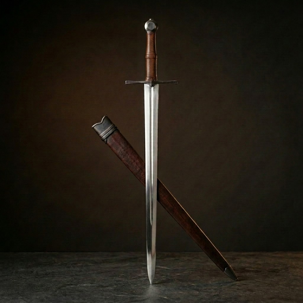 Hand Forge 5160 High Carbon Steel Templar Medieval Sword Longsword With Scabbard Hand Forge 5160 High Carbon Steel Templar Medieval Sword Longsword With Scabbard