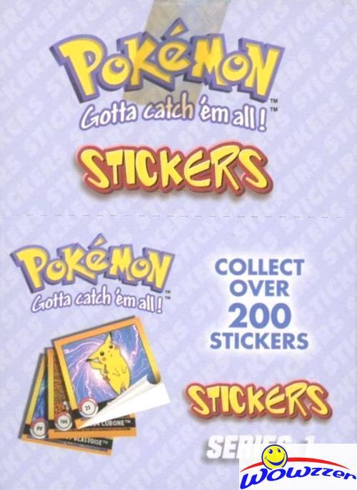 1999 Artbox POKEMON Factory Sealed 30 Pack Box-300 MINT Stickers 25 Years old 1999 Artbox POKEMON Factory Sealed 30 Pack Box-300 MINT Stickers 25 Years old