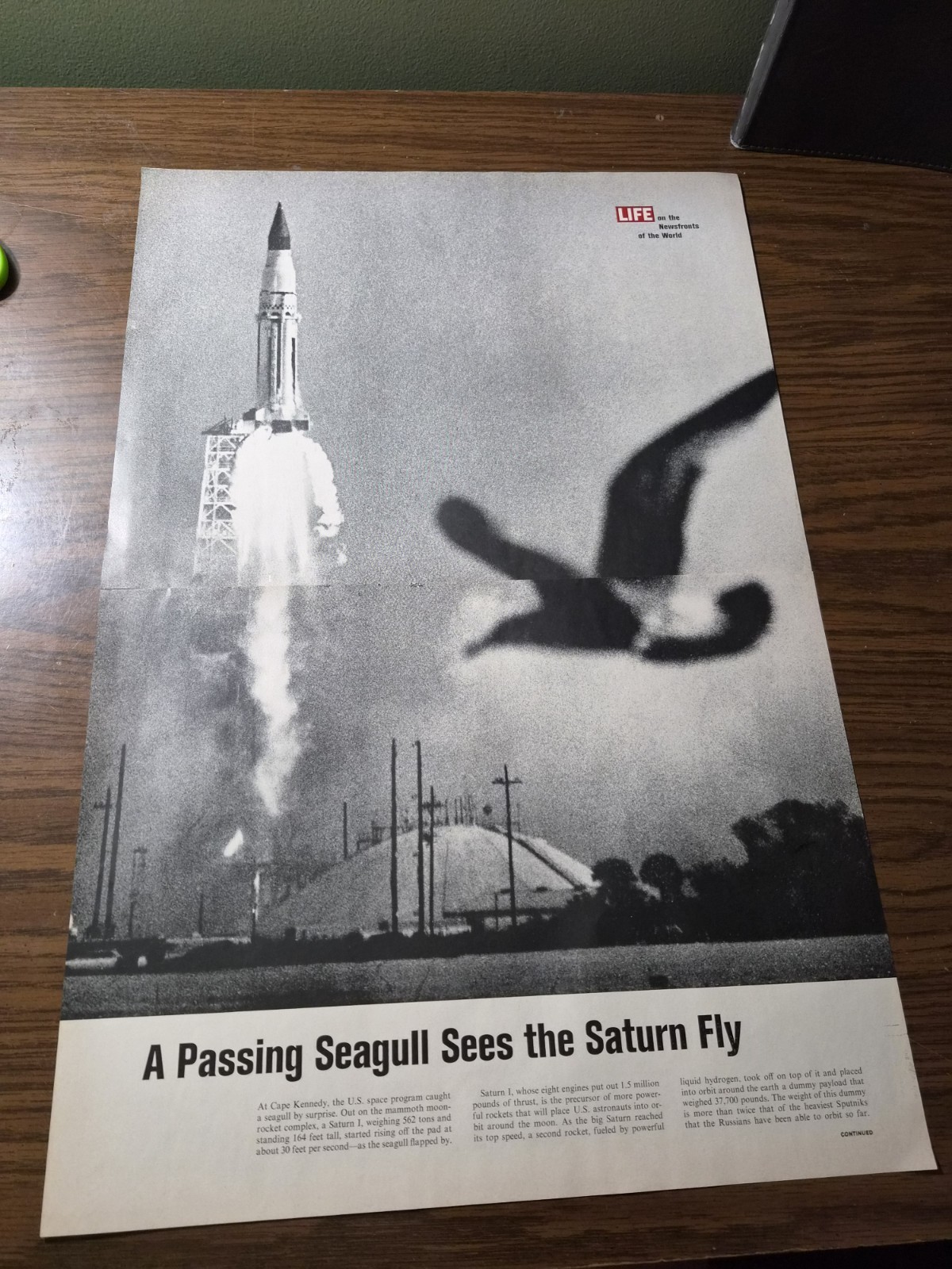 Saturn 1 NASA Vintage Original Print Ad 20x14 1964 Saturn 1 NASA Vintage Original Print Ad 20x14 1964