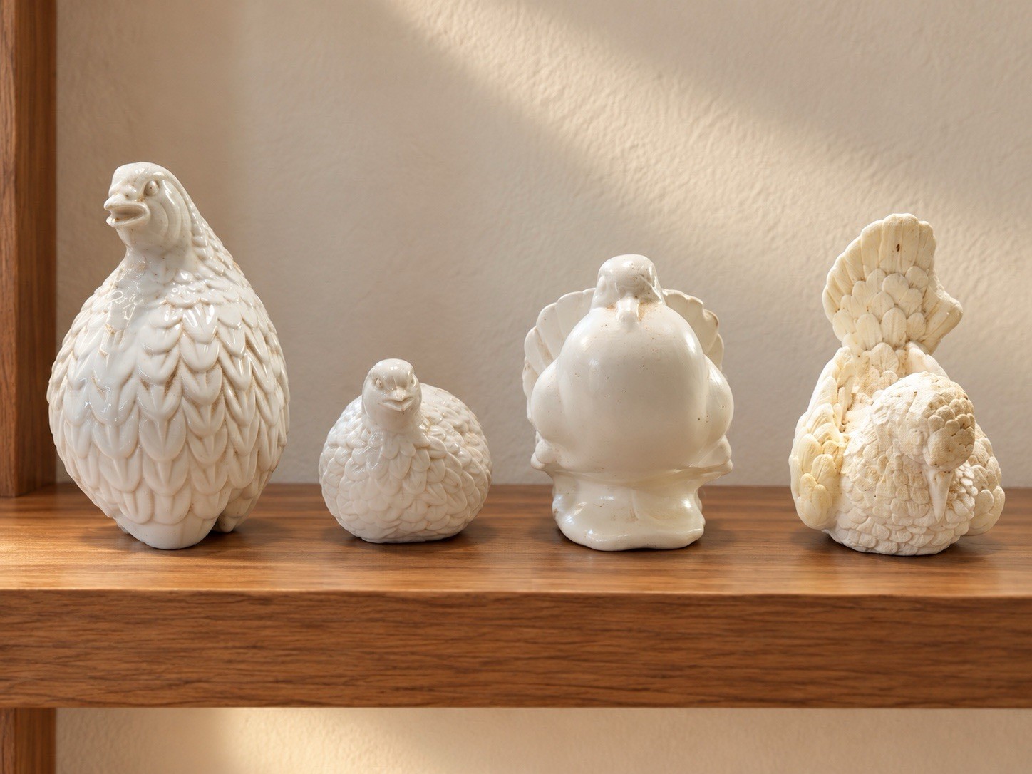 Vintage White Bird Figurines Lot of 4 HOMCO Japan Quail & Bird Shelf Decor Vintage White Bird Figurines Lot of 4 HOMCO Japan Quail & Bird Shelf Decor