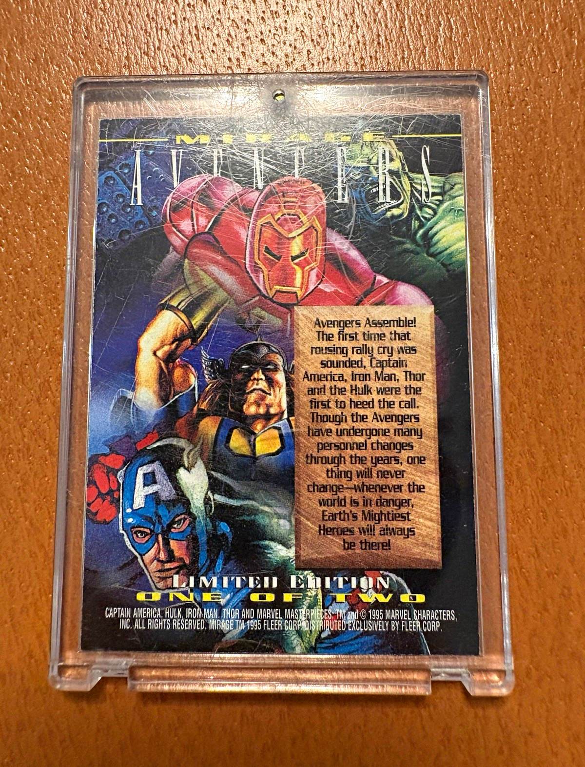 Fleer 1995 Marvel Masterpieces Avengers Limited Edition LE 4 Captain America Fleer 1995 Marvel Masterpieces Avengers Limited Edition LE 4 Captain America