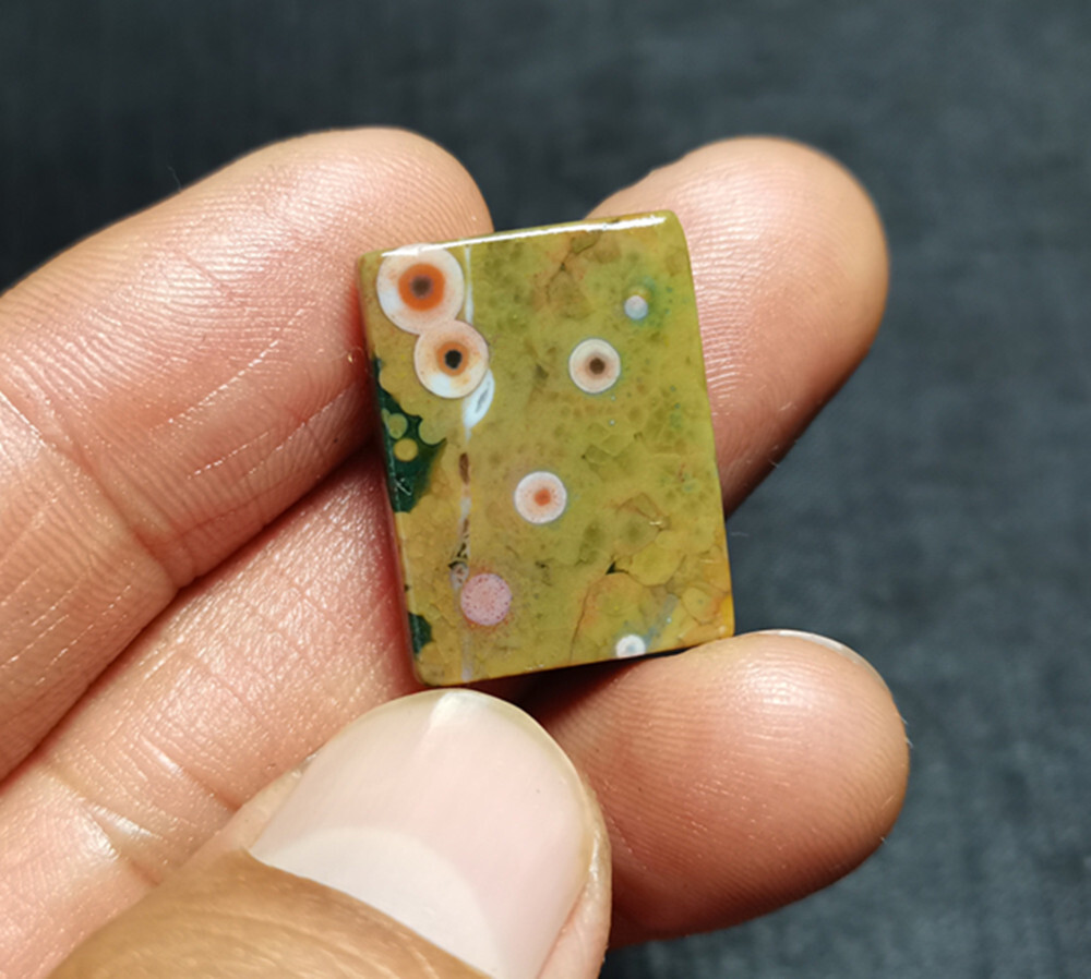 RARE 4.7 g NATURAL polishing OCEAN JASPER Crystal HEALING EE219