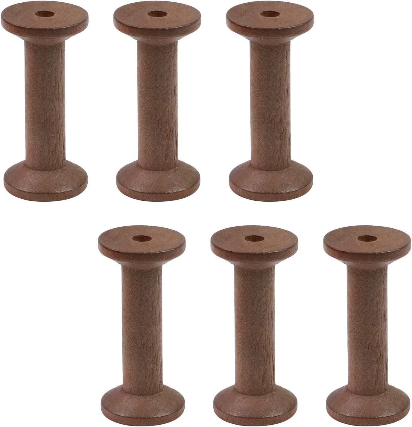 6 Pcs Small Wooden Empty Spools Vintage Thread Spools Yarn Spool Textile Bobbins 6 Pcs Small Wooden Empty Spools Vintage Thread Spools Yarn Spool Textile Bobbins