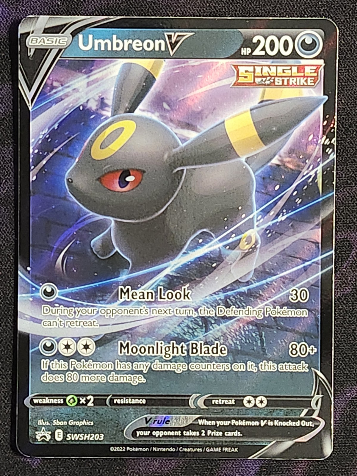 Pokemon Umbreon V SWSH203 (LP) Black Star Promo BSP Pokemon Umbreon V SWSH203 (LP) Black Star Promo BSP
