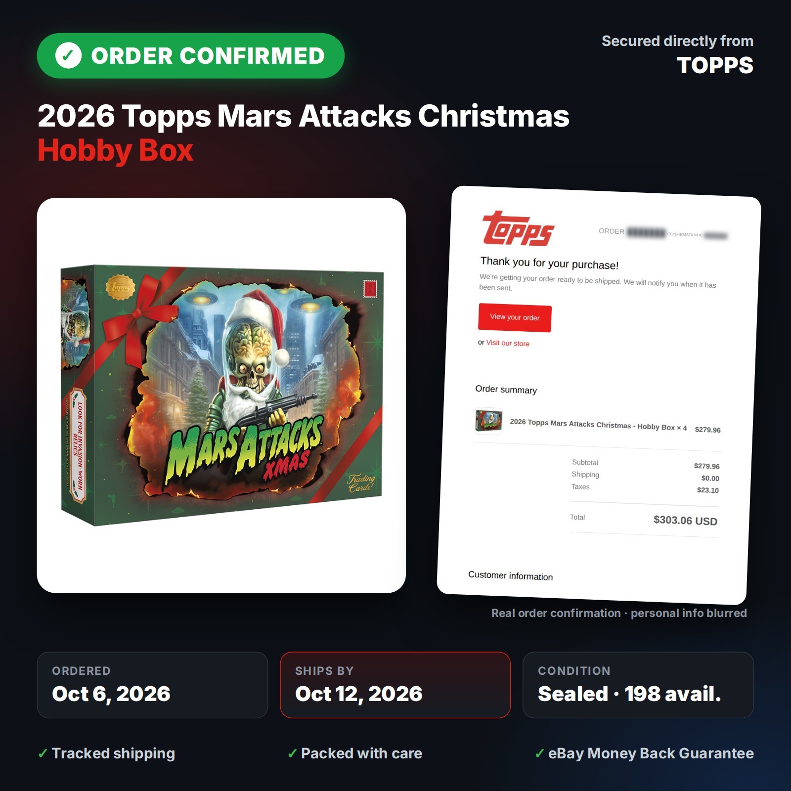 2026 Topps Mars Attacks Christmas Hobby Box Factory Sealed - Ships Fast 2026 Topps Mars Attacks Christmas Hobby Box Factory Sealed - Ships Fast