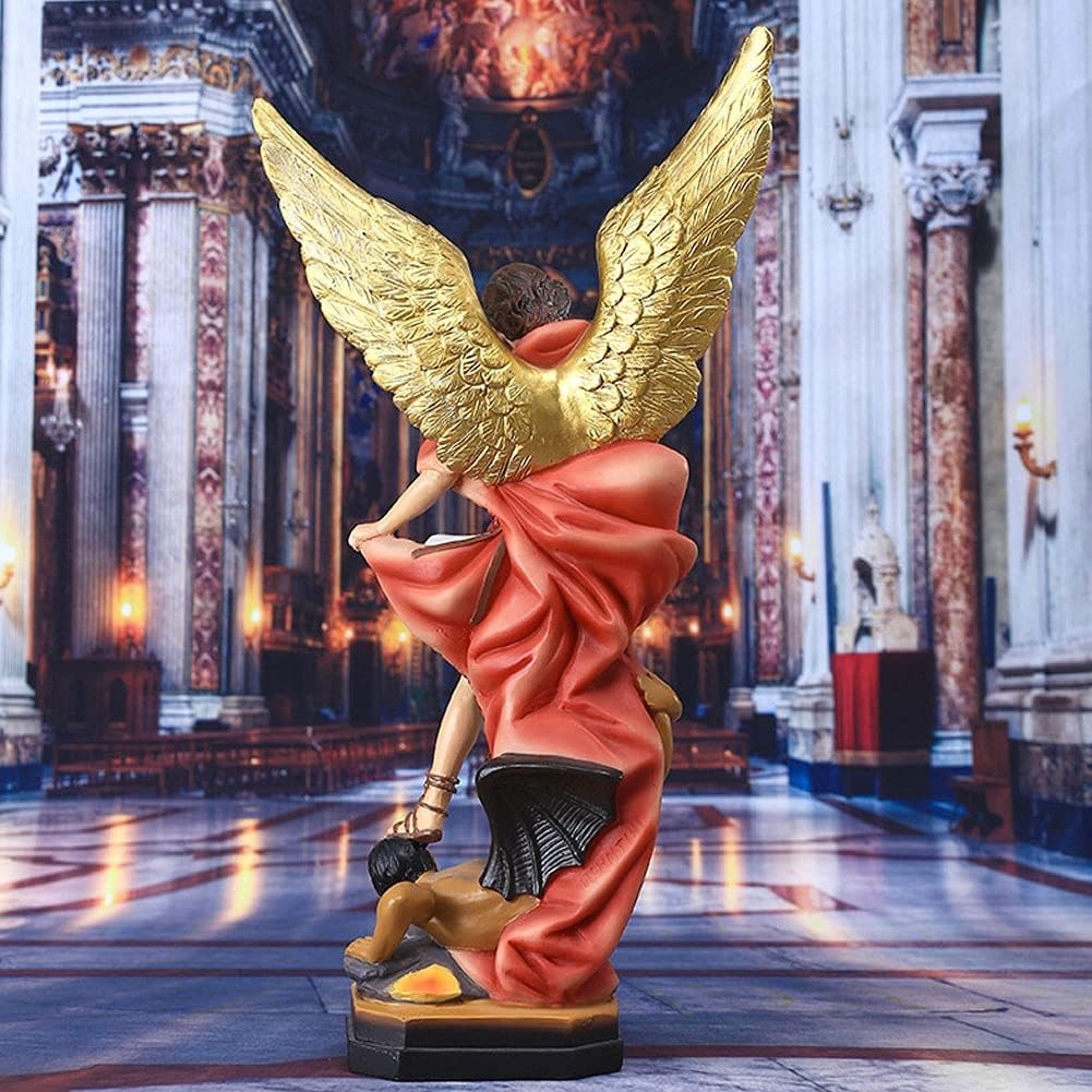 Archangel Michael Statue 8.7" Resin Religious Figurine Home Decor