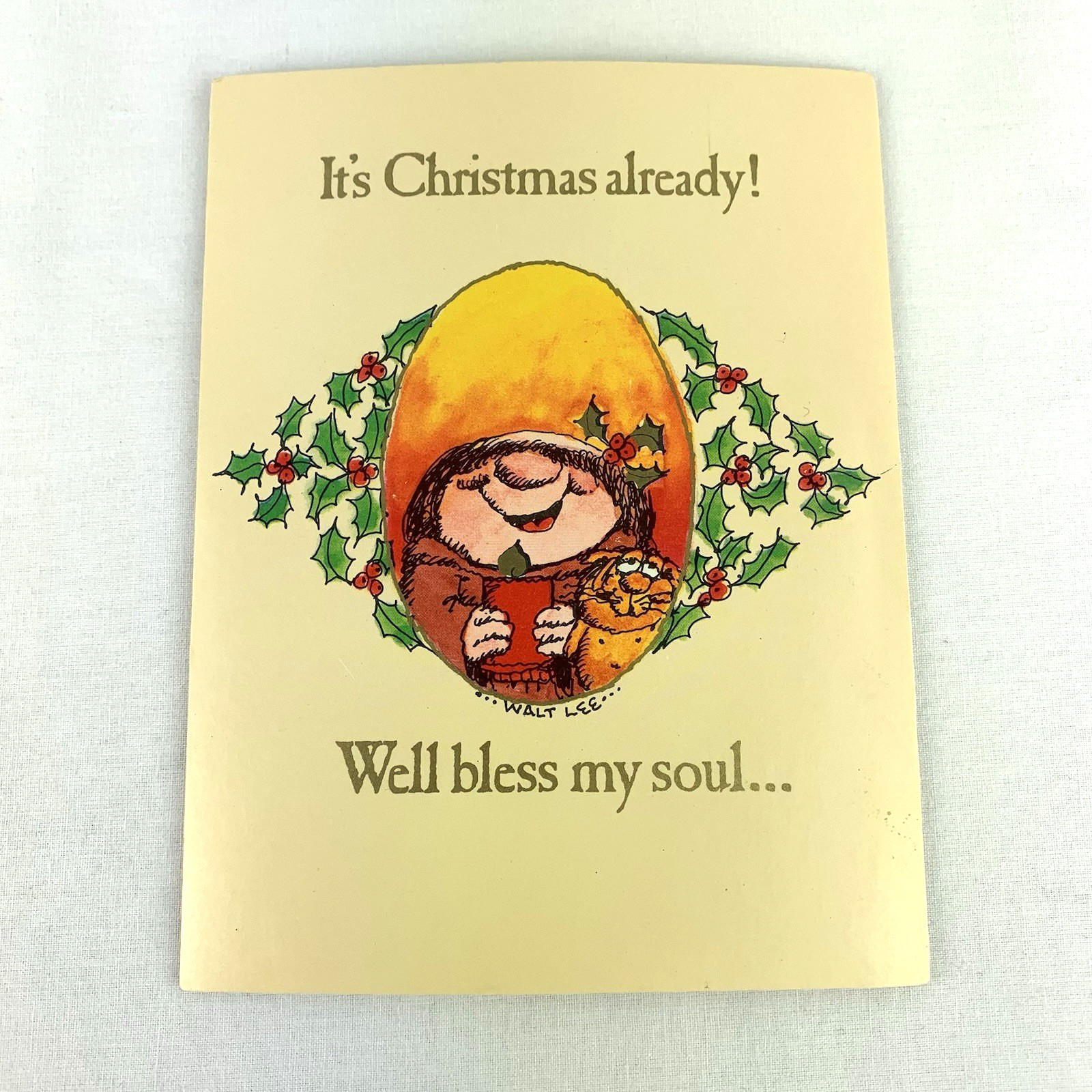 Vintage 1981 Sherman On The Mount Christmas Card Walt Lee No Envelope