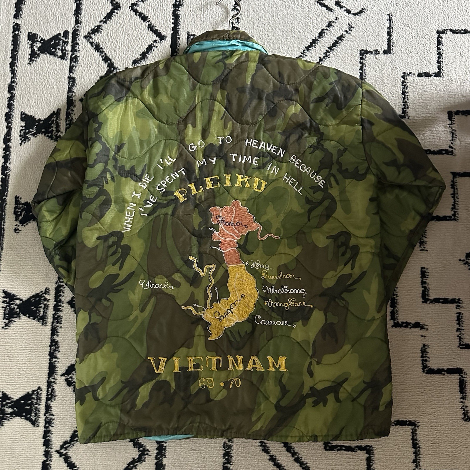 Vintage Vietnam War Souvenir Jacket 60s 70s Camo L US Military Vintage Vietnam War Souvenir Jacket 60s 70s Camo L US Military