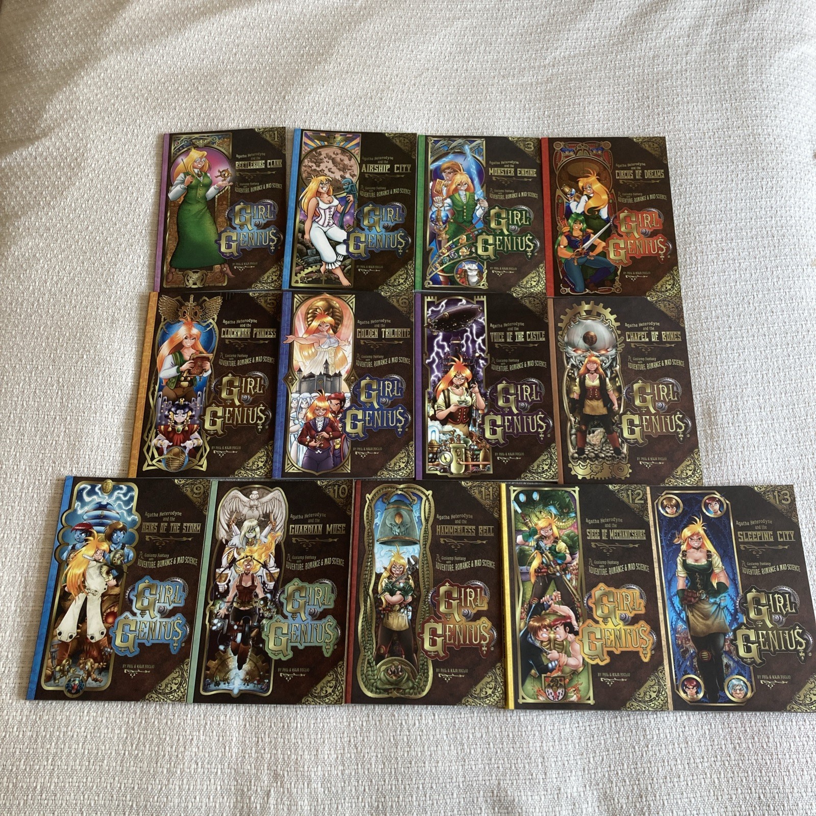 Girl Genius Vol 1-13, First Journey of Agatha Heterodyne TPB Phil & Kaja Foglio Girl Genius Vol 1-13, First Journey of Agatha Heterodyne TPB Phil & Kaja Foglio