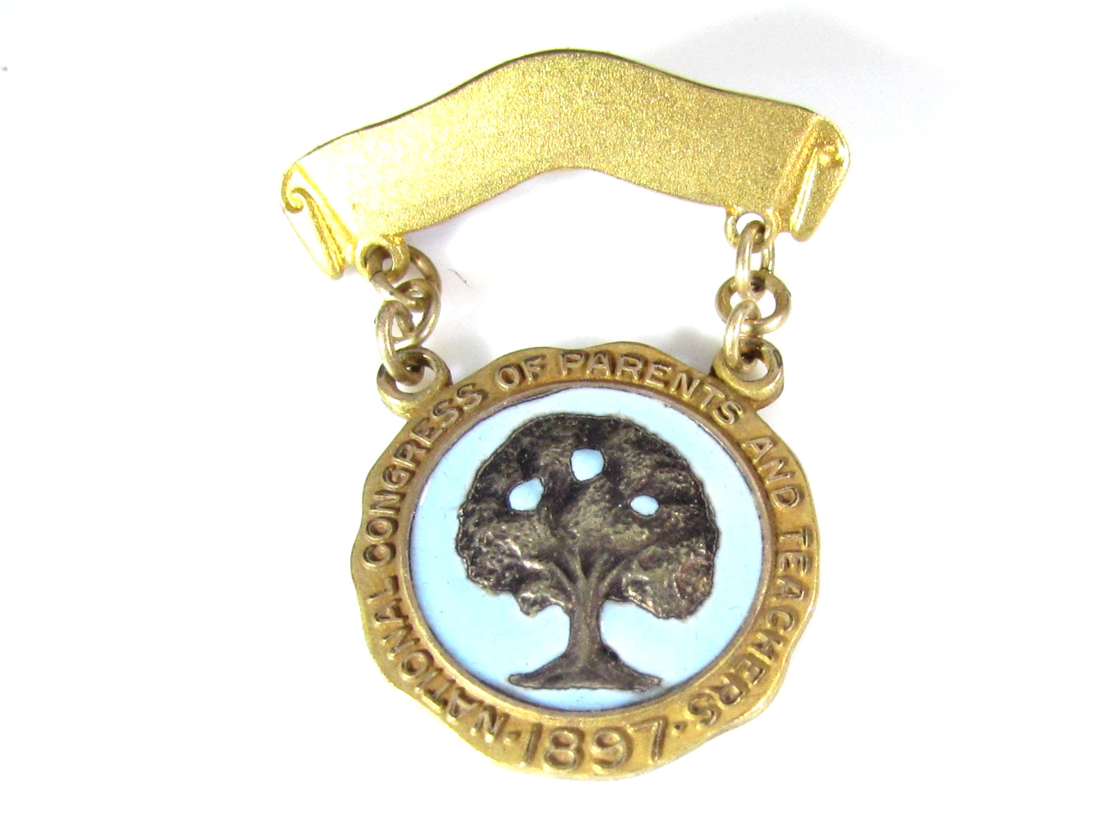 Vintage National Congress of Parents and Teacher 1897 Pin Blue Enamel Tree Badge Vintage National Congress of Parents and Teacher 1897 Pin Blue Enamel Tree Badge