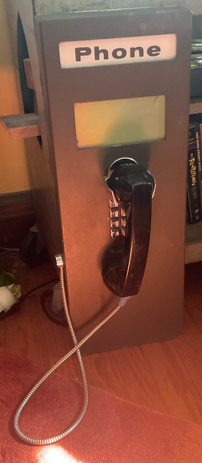 Vintage 26" X 10" Wall Brown Pay Phone Rare Vintage 26" X 10" Wall Brown Pay Phone Rare