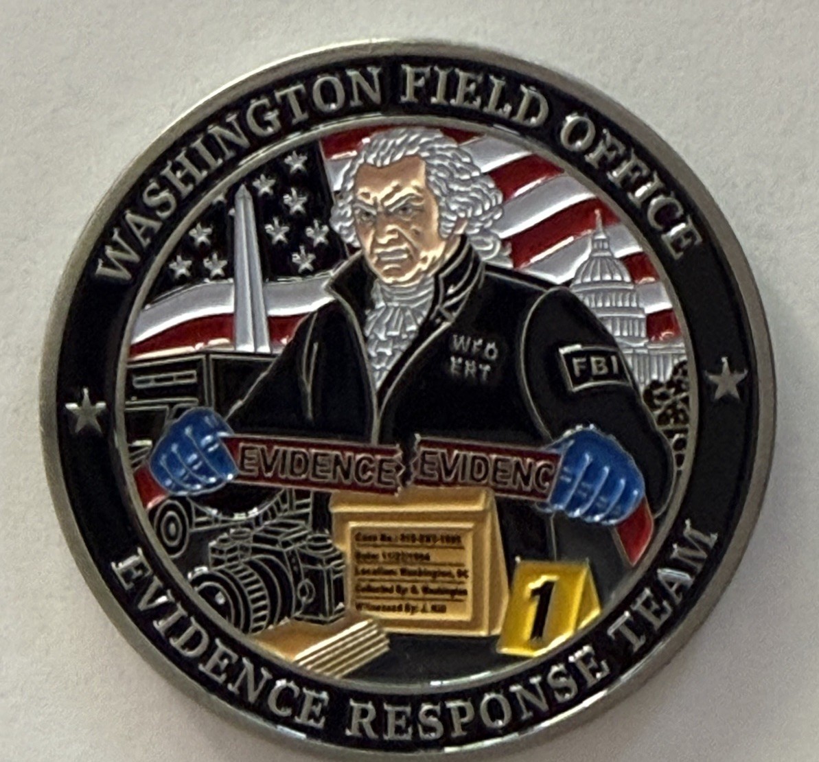 FBI WFO ERT Evidence Response Team Forensics Investigations challenge coin FBI WFO ERT Evidence Response Team Forensics Investigations challenge coin