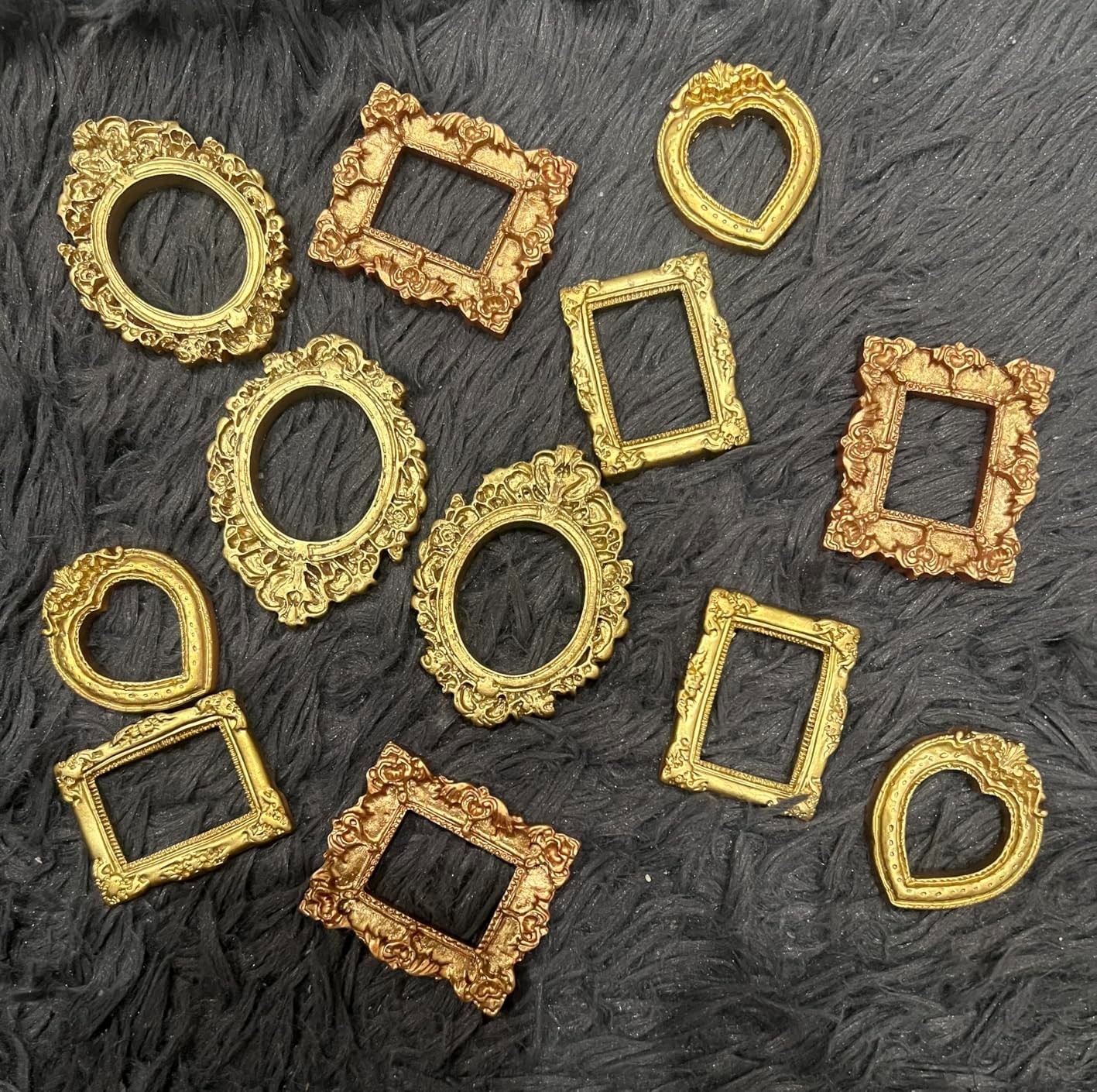 12 Pcs Vintage Mini Picture Frames Small Gold Antique Resin Photo Display Decor 12 Pcs Vintage Mini Picture Frames Small Gold Antique Resin Photo Display Decor