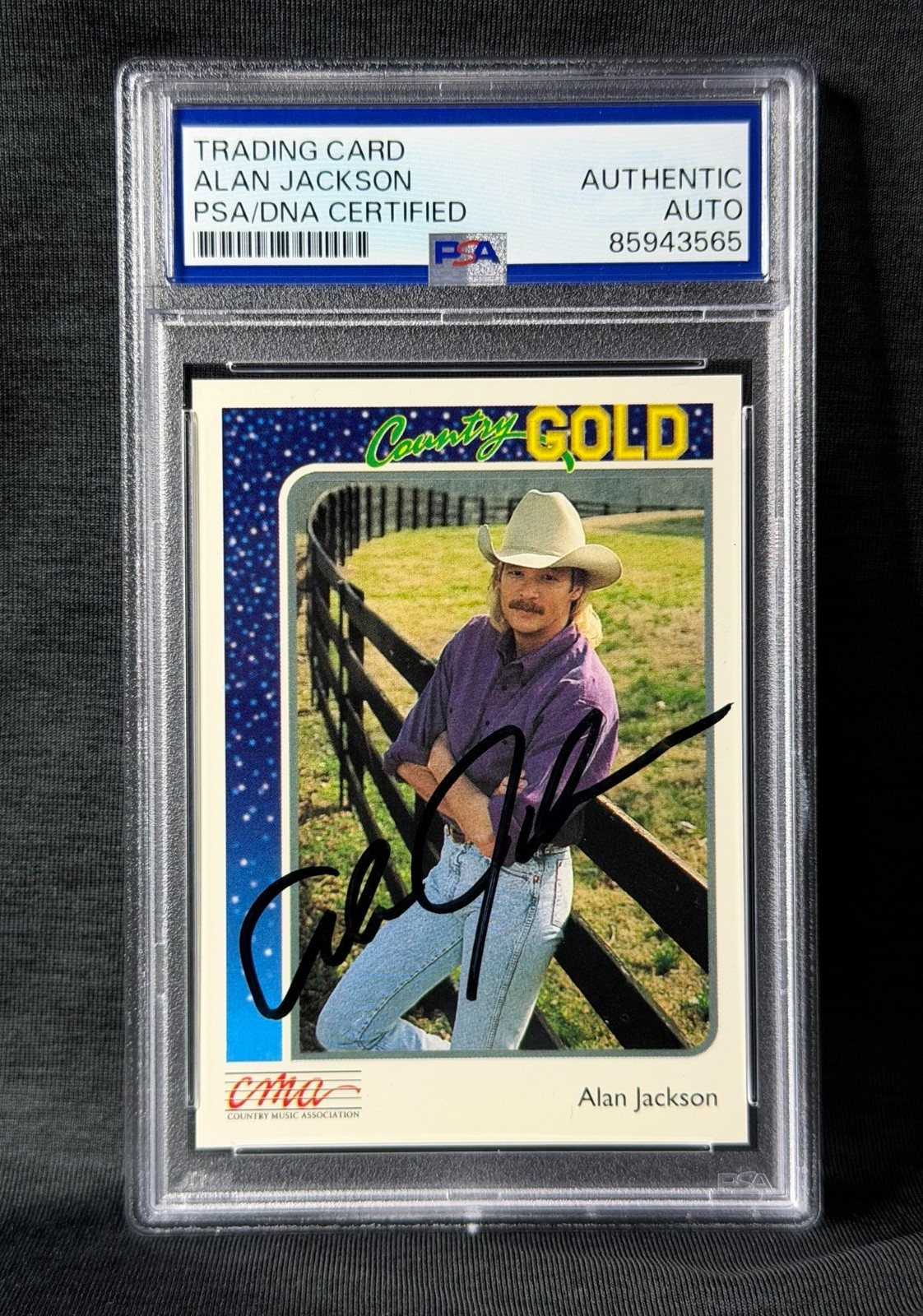 1992 Country Music Gold Card Alan Jackson SIGNED AUTOGRAPH PSA DNA COA Authentic 1992 Country Music Gold Card Alan Jackson SIGNED AUTOGRAPH PSA DNA COA Authentic
