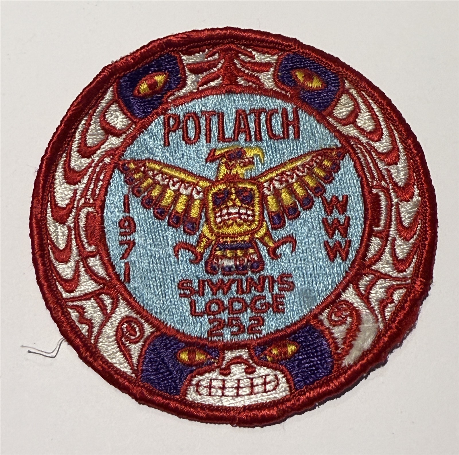 OA Lodge 252 Siwinis 1971 Potlatch Boy Scout Patch MW3 OA Lodge 252 Siwinis 1971 Potlatch Boy Scout Patch MW3