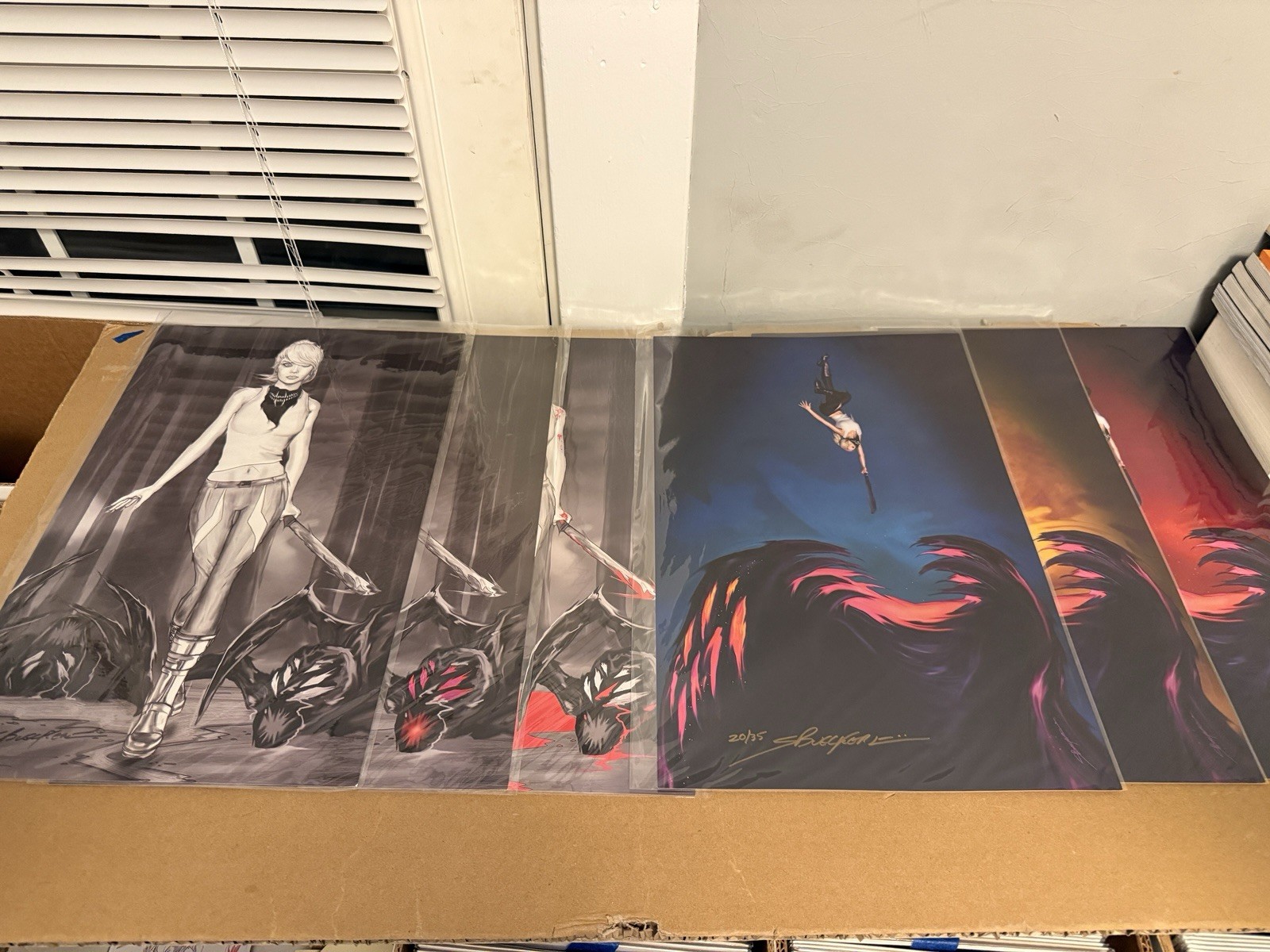 SIKTC Sheldon Bueckert Print Set x2 20/35 7/30 + Marvel DC Lot All Signed 11x17