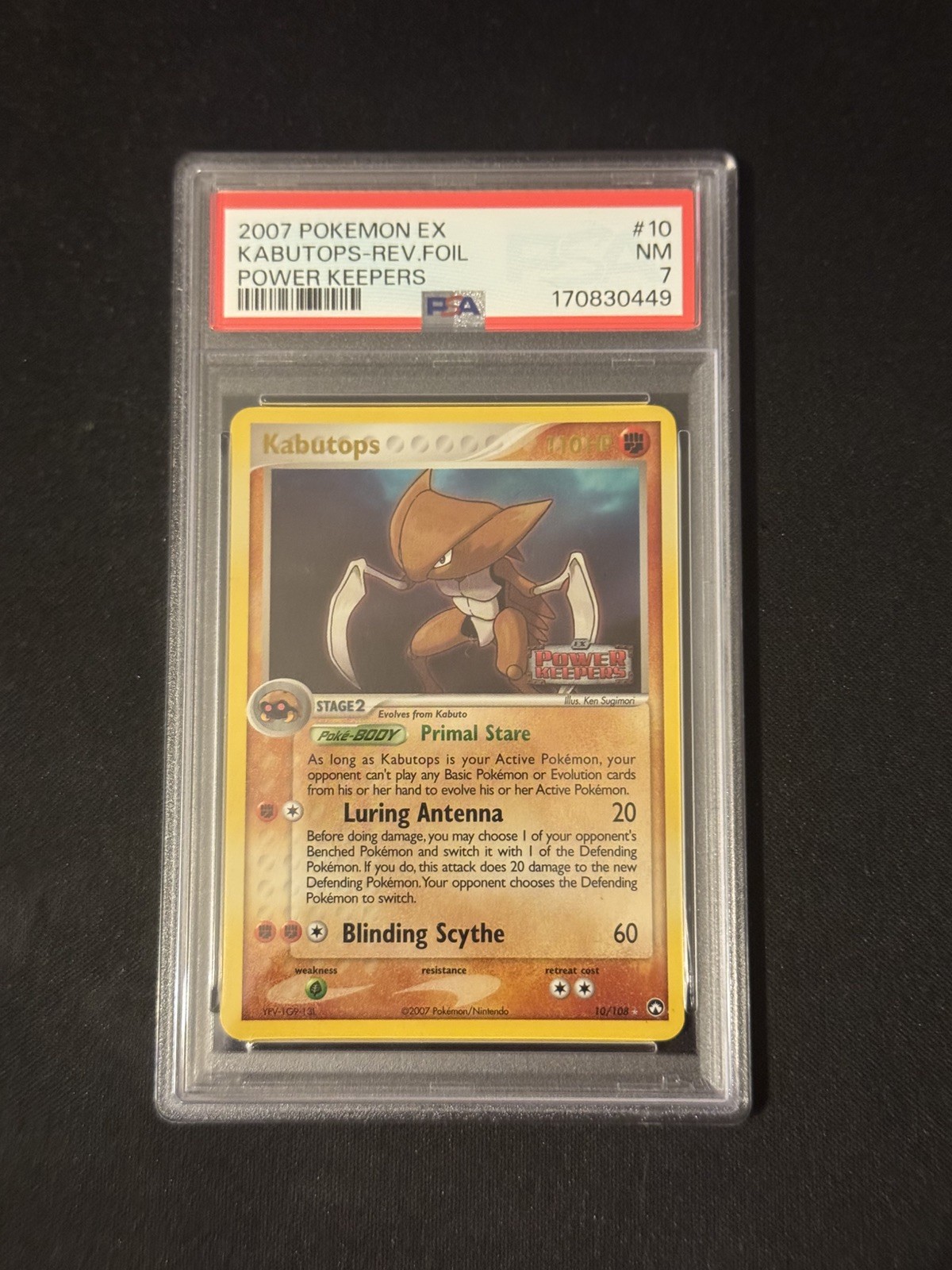 Pokemon Kabutops Reverse Holo Stamped EX Power Keepers 10/108 PSA 7 Pokemon Kabutops Reverse Holo Stamped EX Power Keepers 10/108 PSA 7