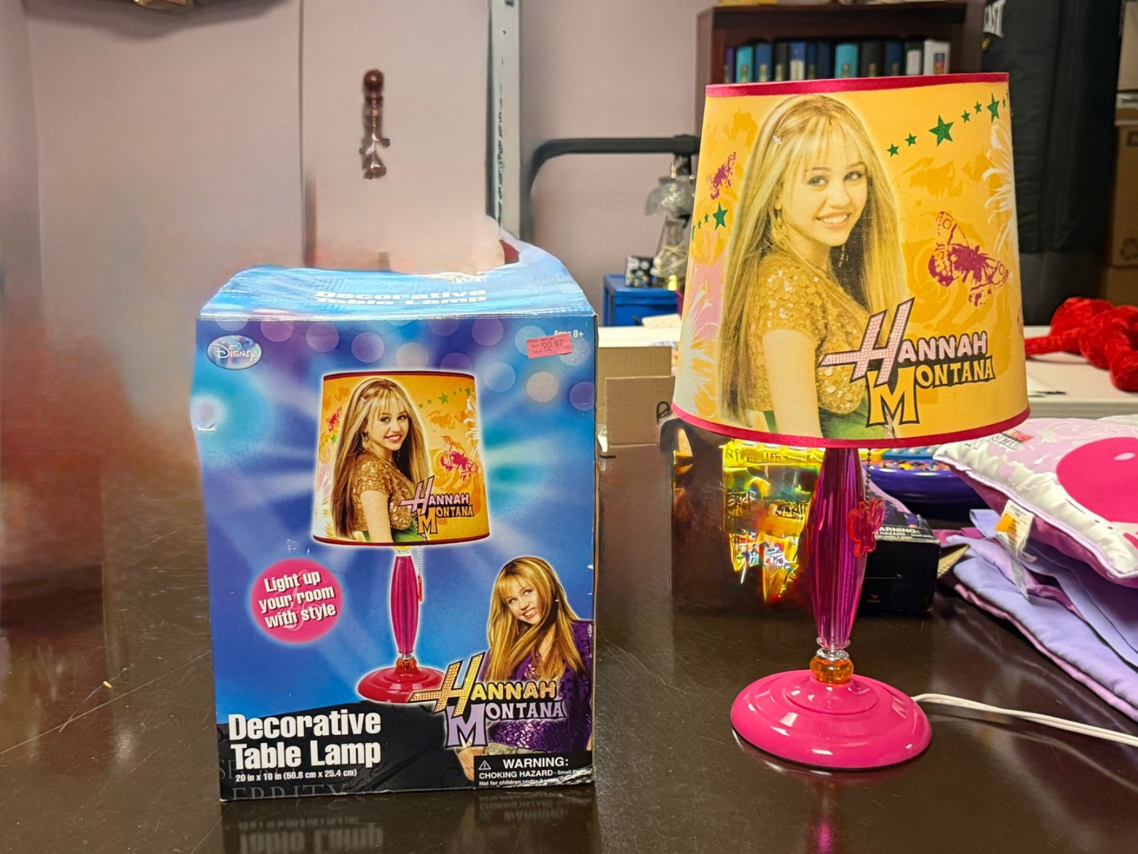 Vintage Disney Hannah Montana Decorative Table Lamp with Original Box Vintage Disney Hannah Montana Decorative Table Lamp with Original Box
