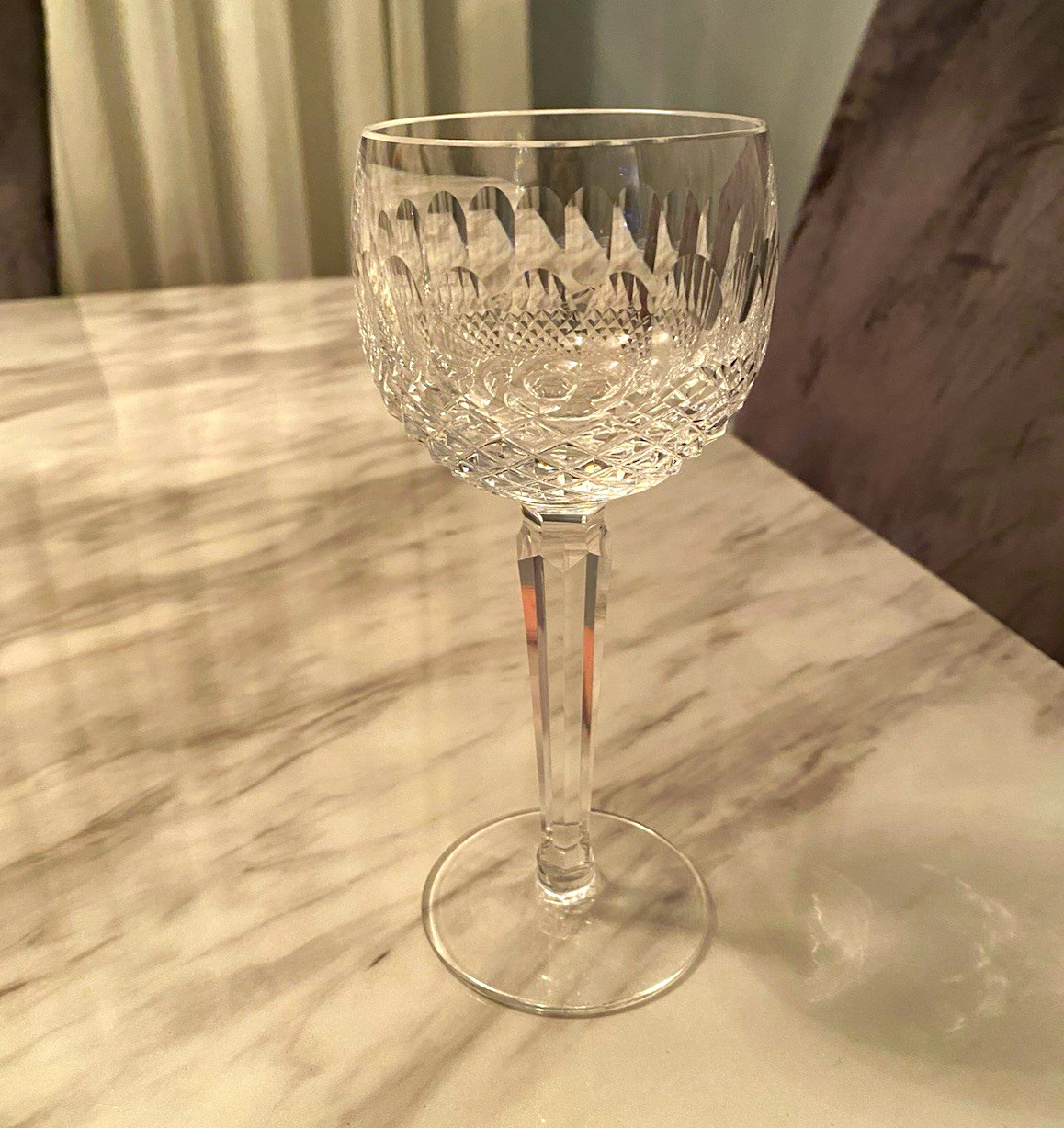 Waterford Crystal Colleen Short Stem Hock Wine Glass 7.5" Single Glass Signed Waterford Crystal Colleen Short Stem Hock Wine Glass 7.5" Single Glass Signed