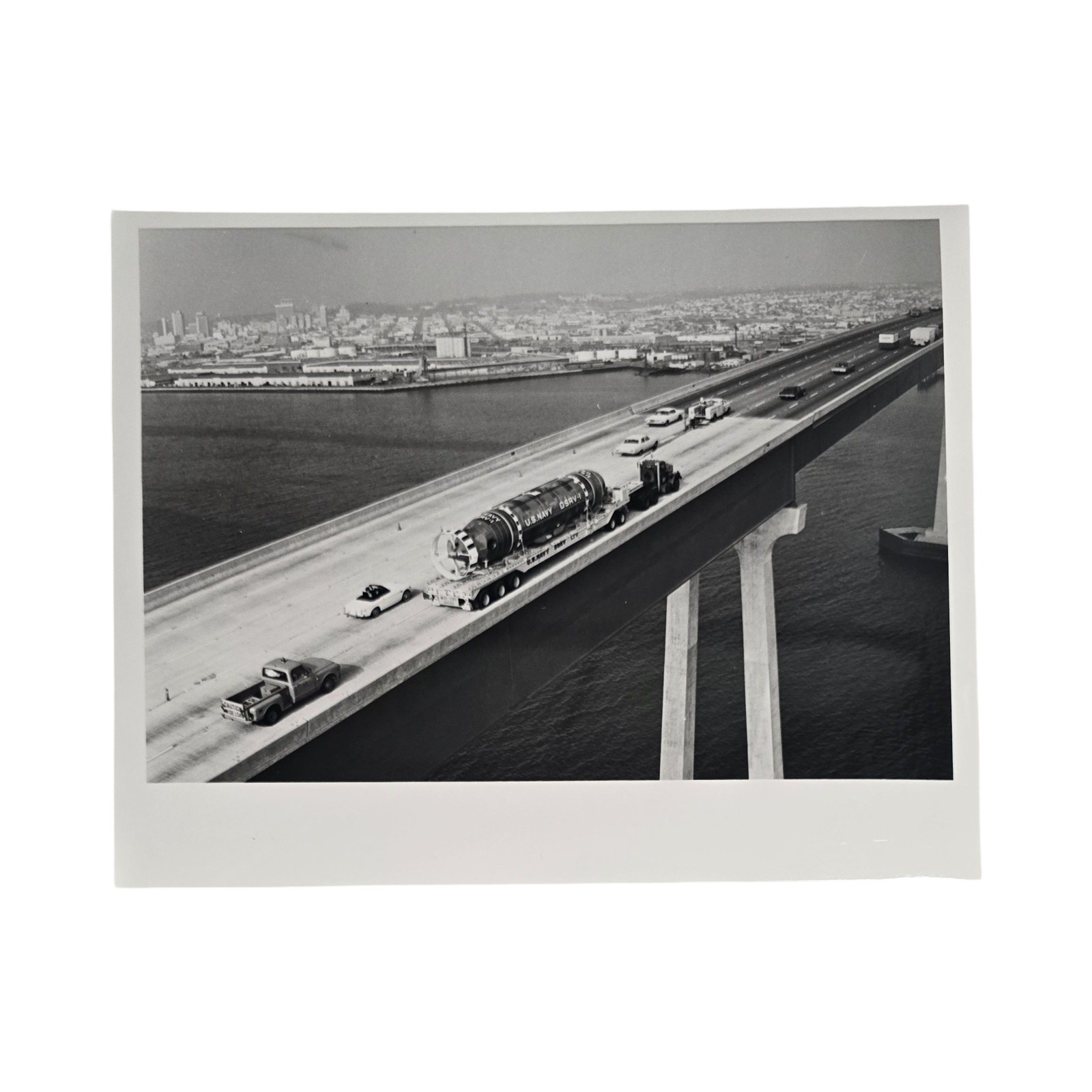 1971 U.S. Navy DSRV-1 Rescue Submarine Transport Photo San Diego Coronado Bridge 1971 U.S. Navy DSRV-1 Rescue Submarine Transport Photo San Diego Coronado Bridge